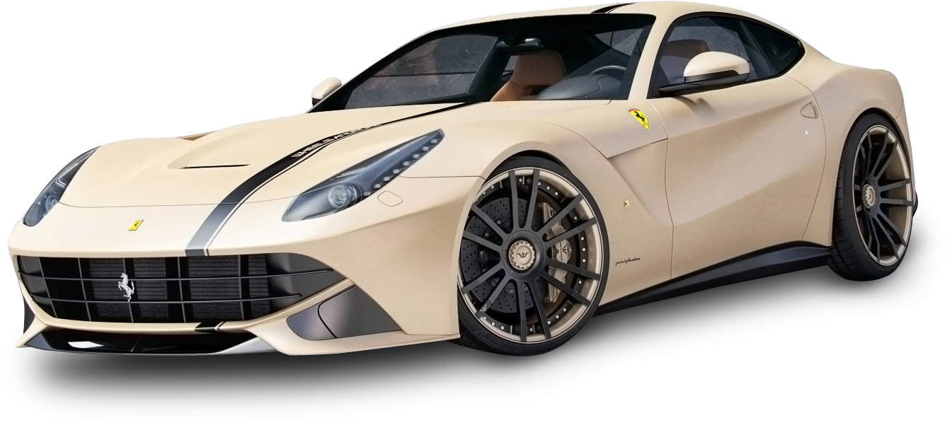Profil Ferrari Supercar Bej Fundal
