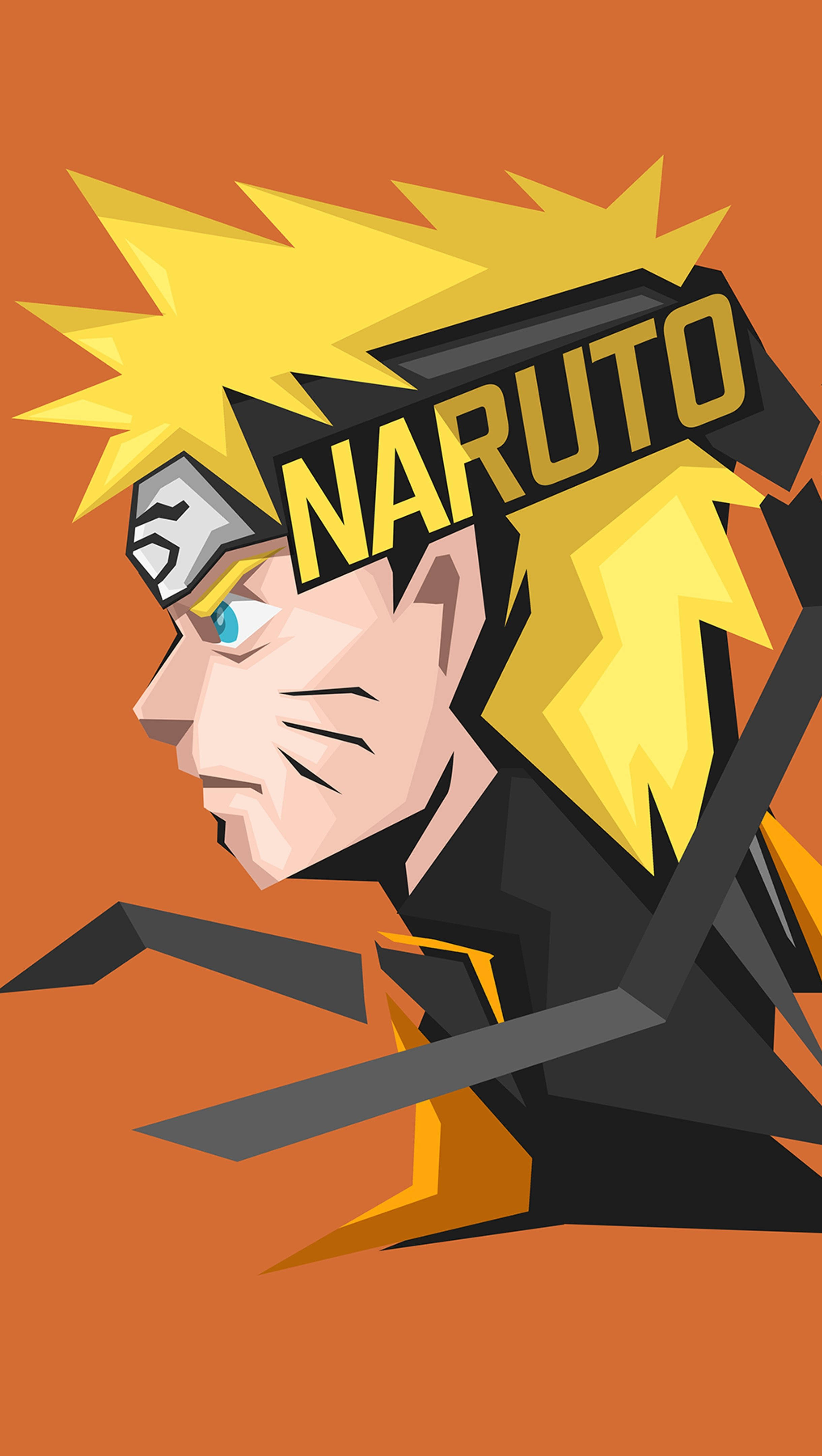 Profil Lateral Uzumaki Naruto Mobil 4K Fundal