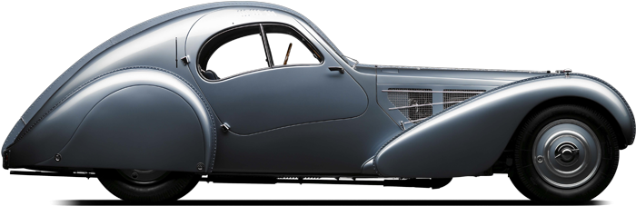 Profil Vintage Bugatti Classic Car Fundal