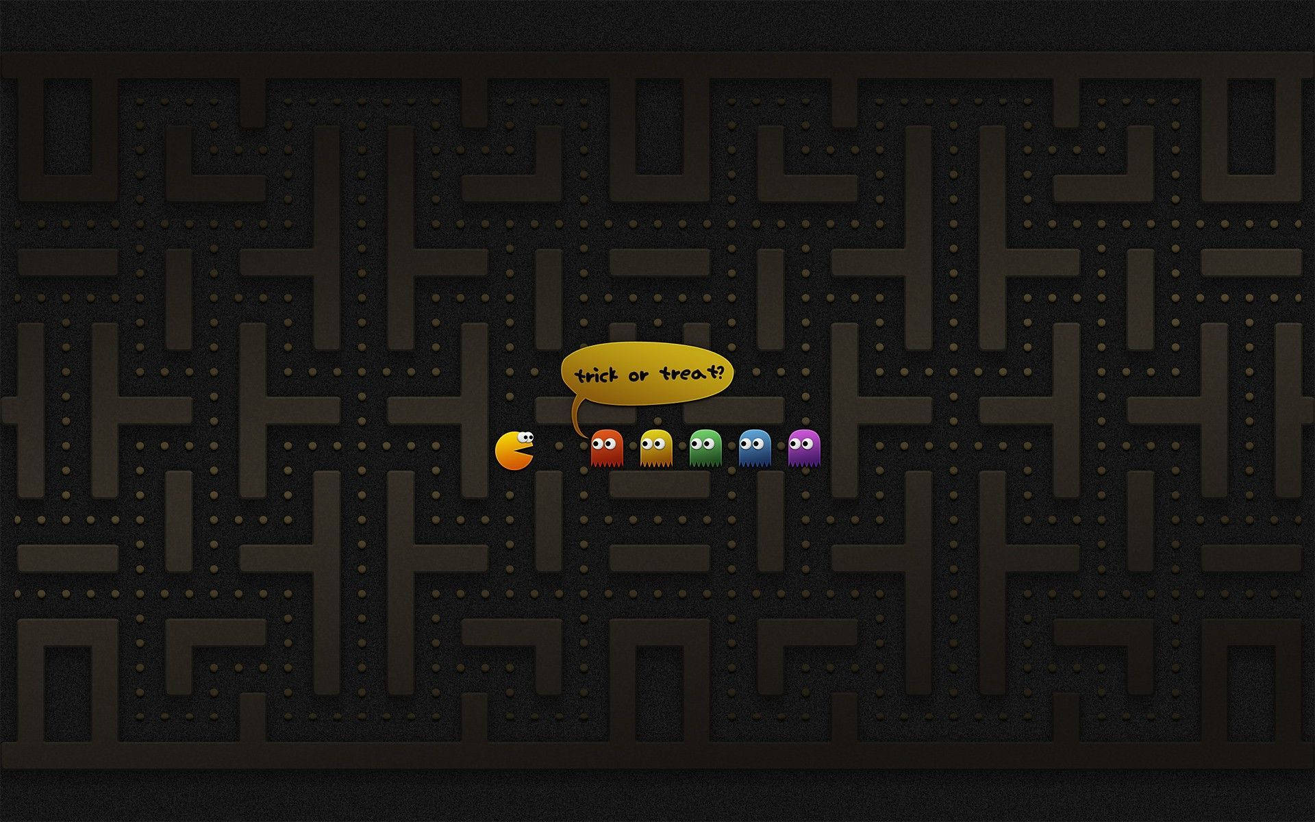 Promo Laptop Pacman de Halloween Fundal