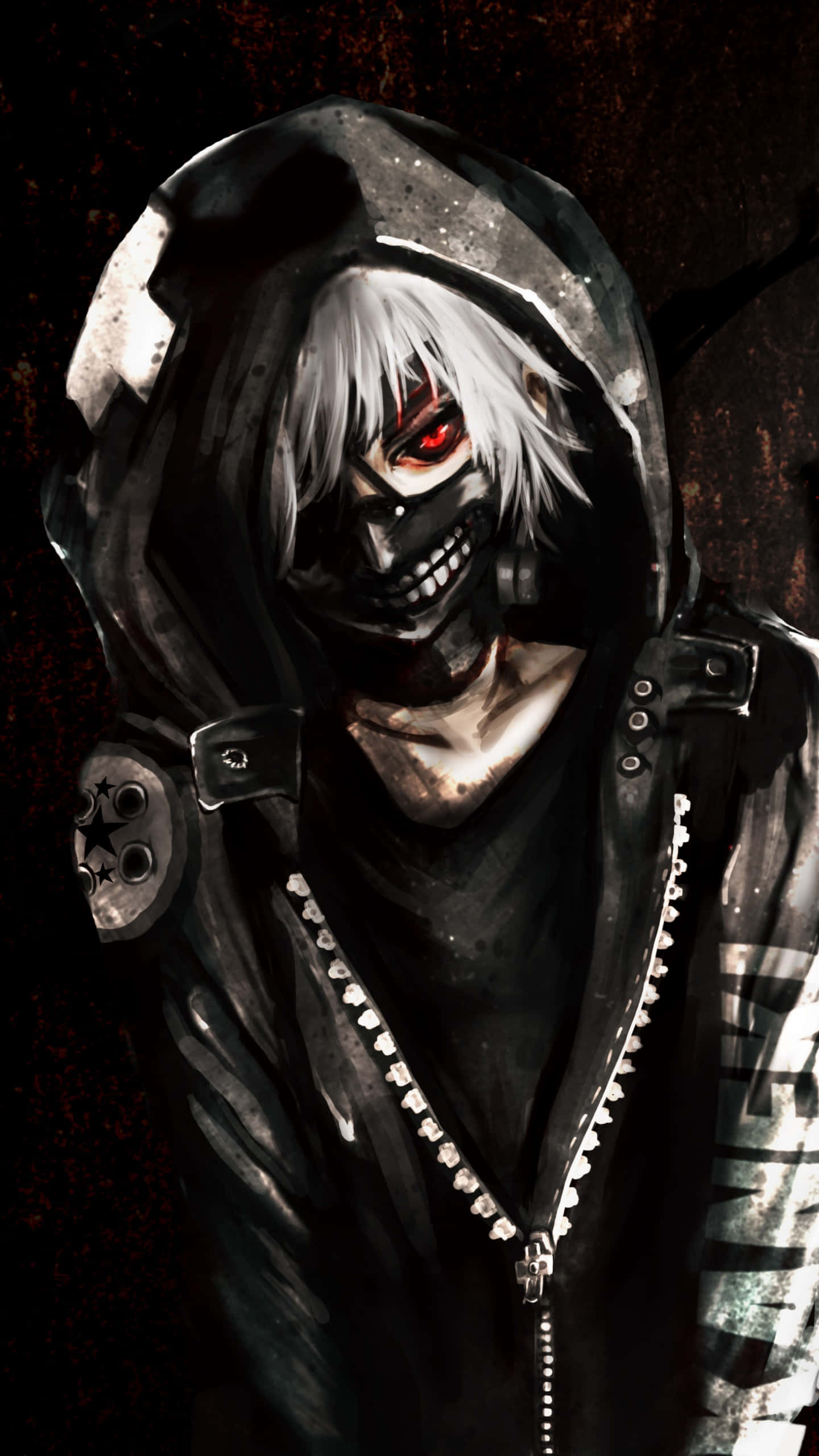 Protagonistul anime-ului cyberpunk Tokyo Ghoul Fundal