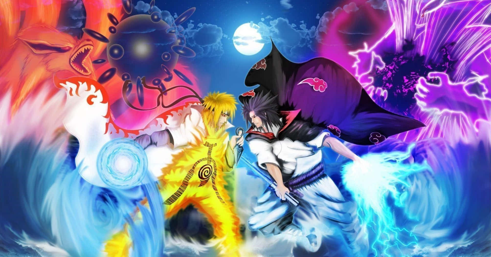 PS4 Naruto Naruto și Sasuke la putere maximă Fundal
