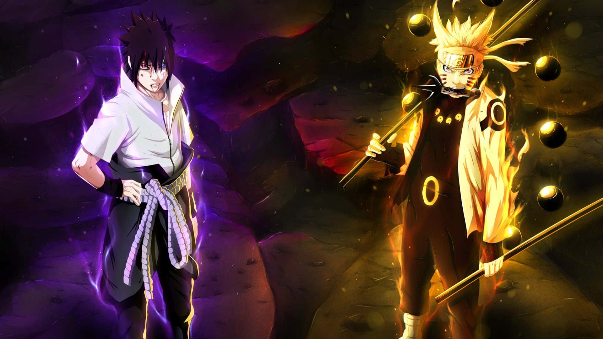 PS4 Naruto Sasuke Uchiha și Naruto Uzumaki Fundal