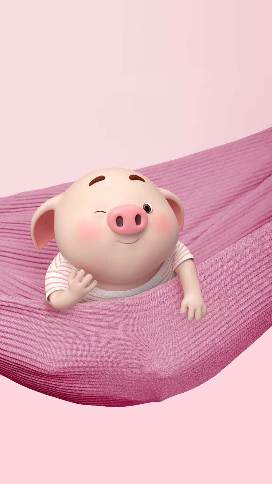 Pui de porc adorabil în decor pitoresc de fermă Fundal