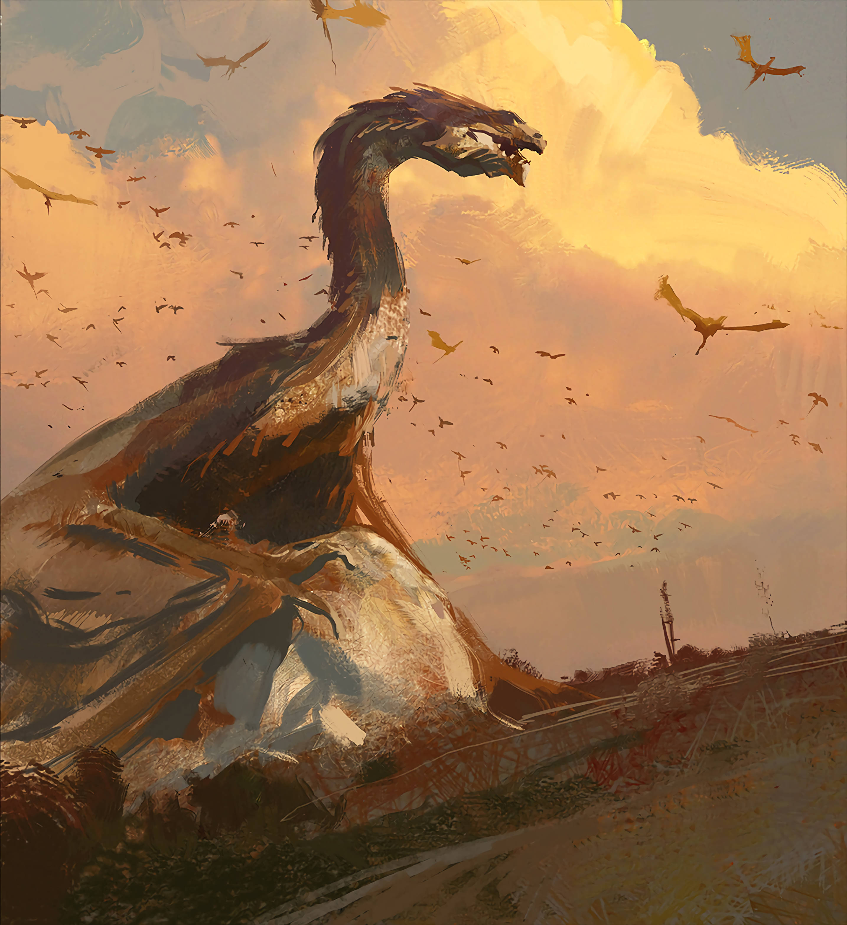 Puternic și Majestic Dragon Fundal