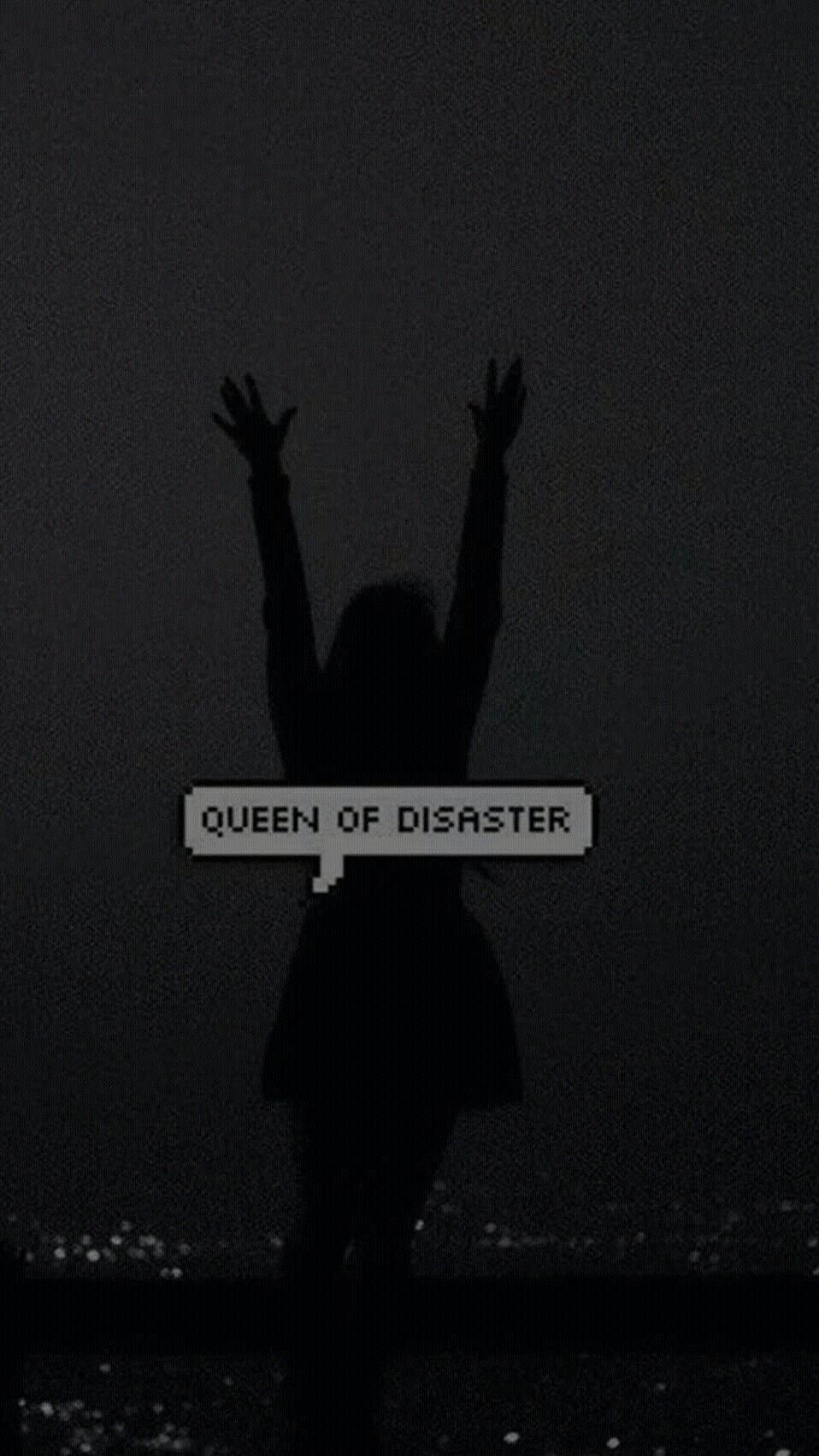 Queen Of Disaster pe fundal negru pentru telefon indie Fundal