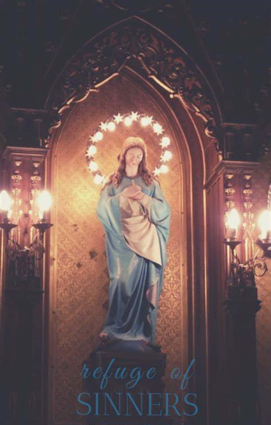 Imagine Rămâi conectat la credința ta cu un Catholic Phone Fundal