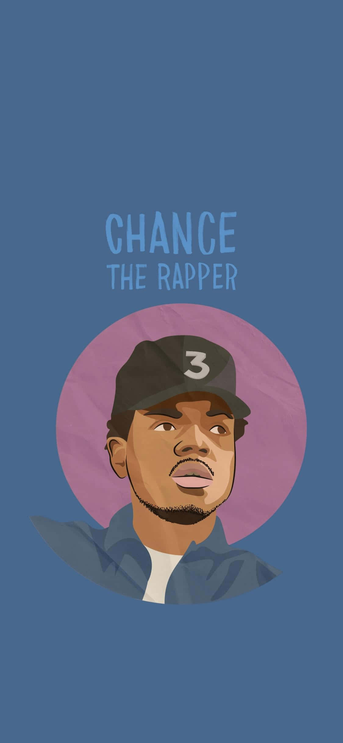 Rapperul Chance în stil cartoon Fundal