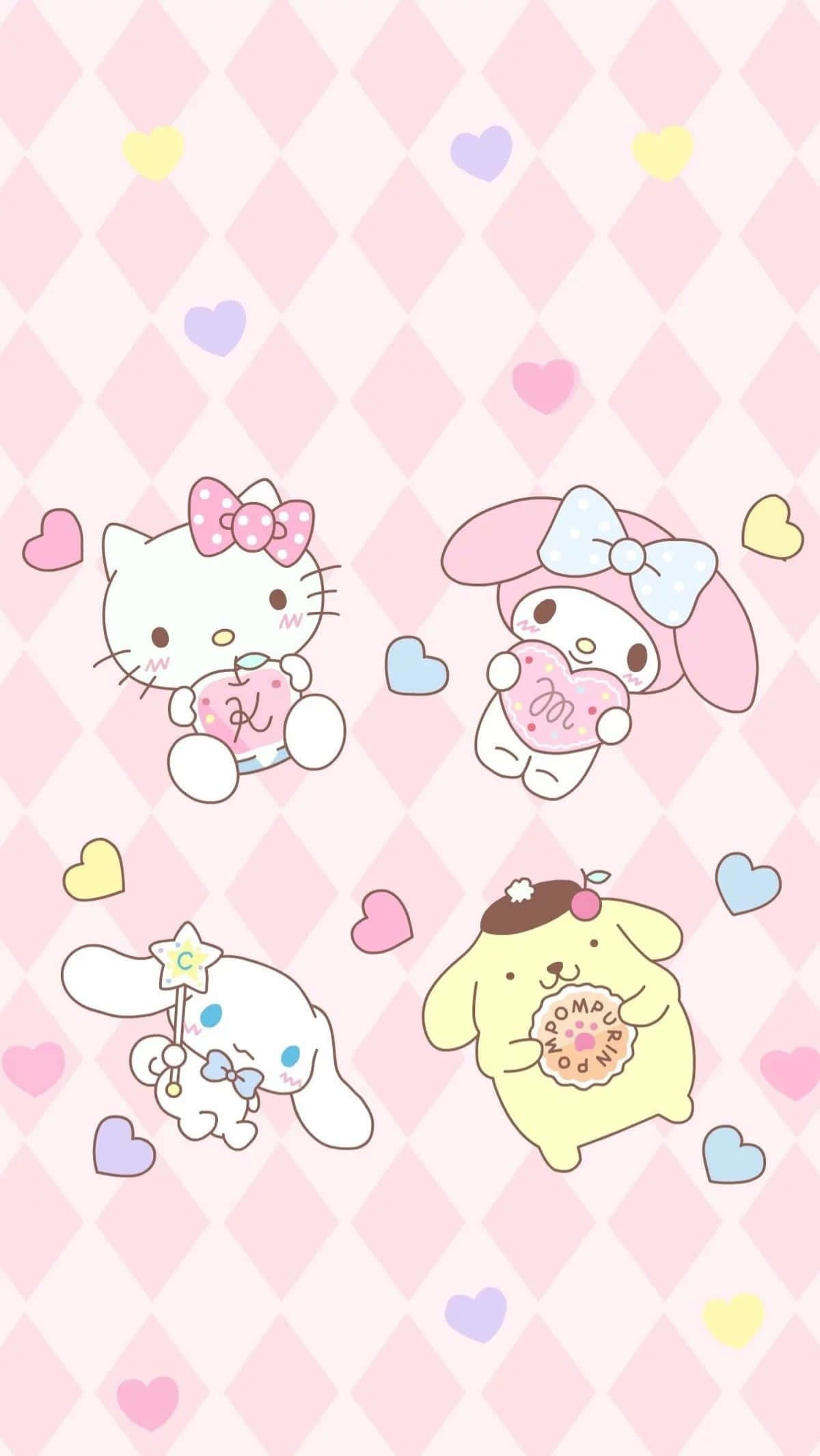 Răspândește bucurie cu Kawaii Pink Fundal