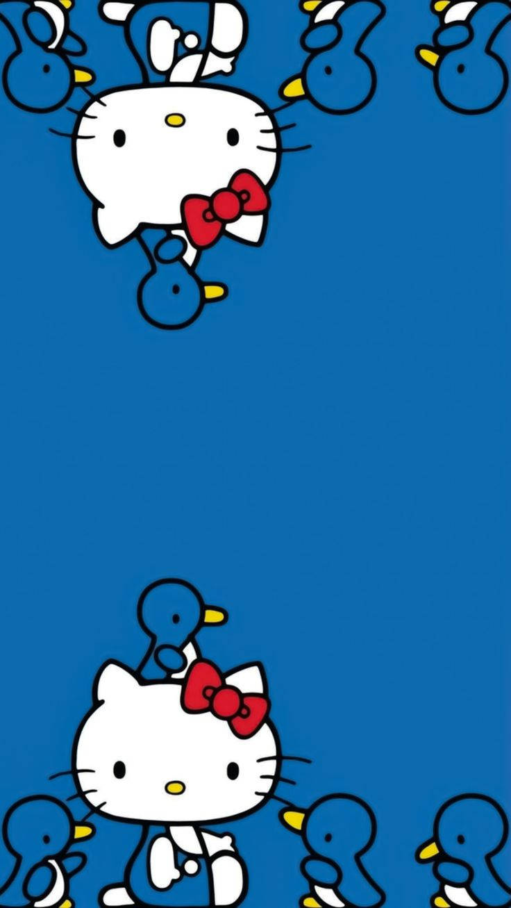 Rațe și Hello Kitty Estetic Fundal