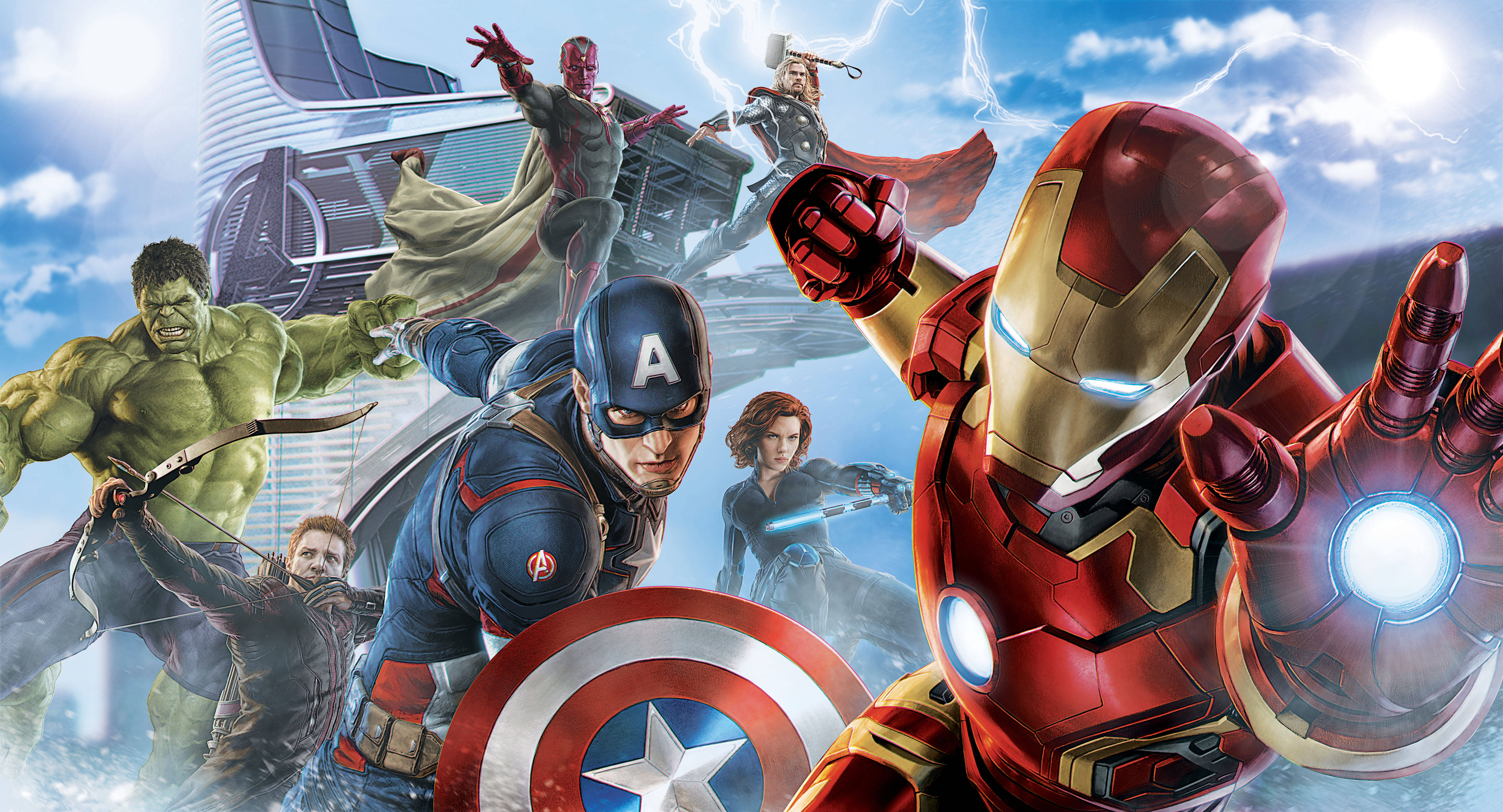 Războiul Civil din Marvel – Fundal pentru telefon Fundal