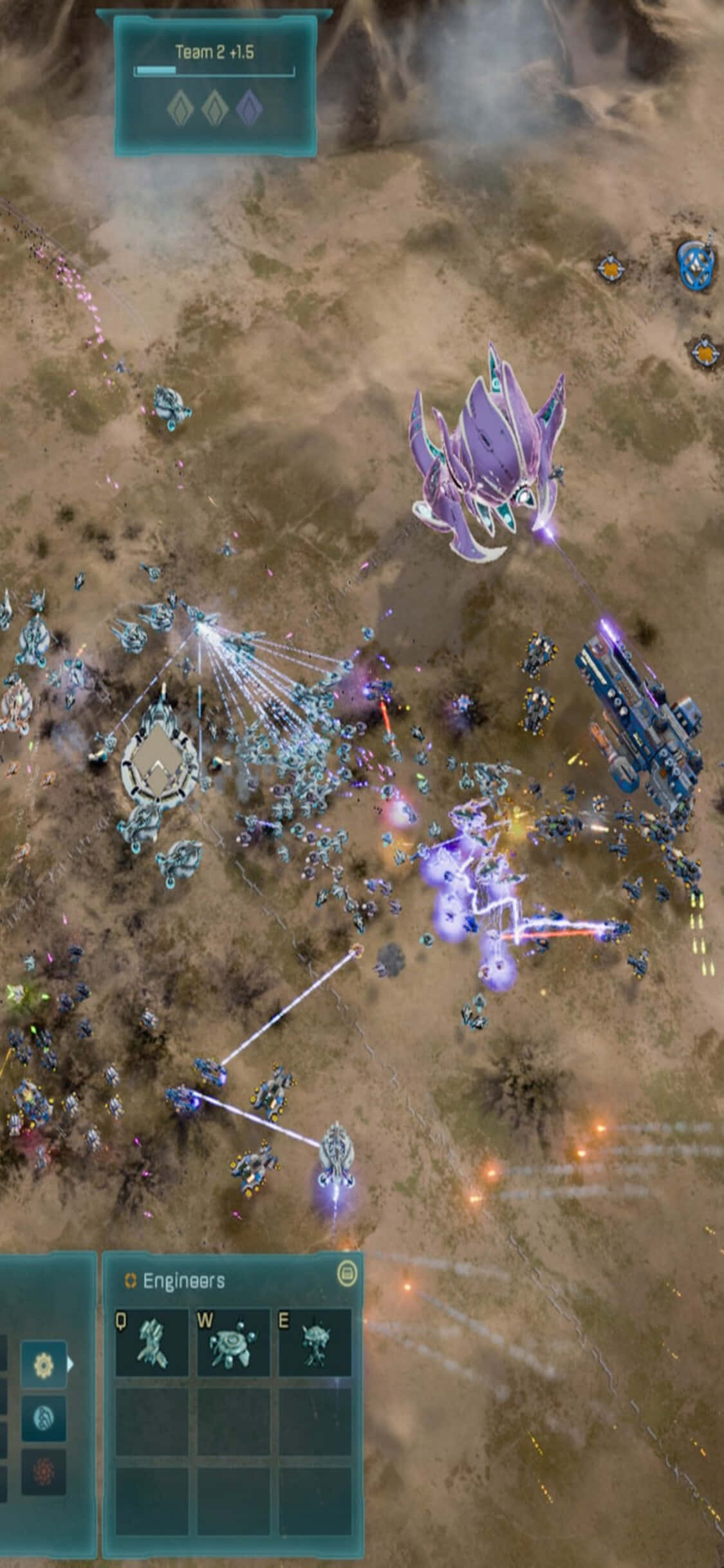 Razuri Misterioase de Lumină în Lumea Ashes of the Singularity Fundal