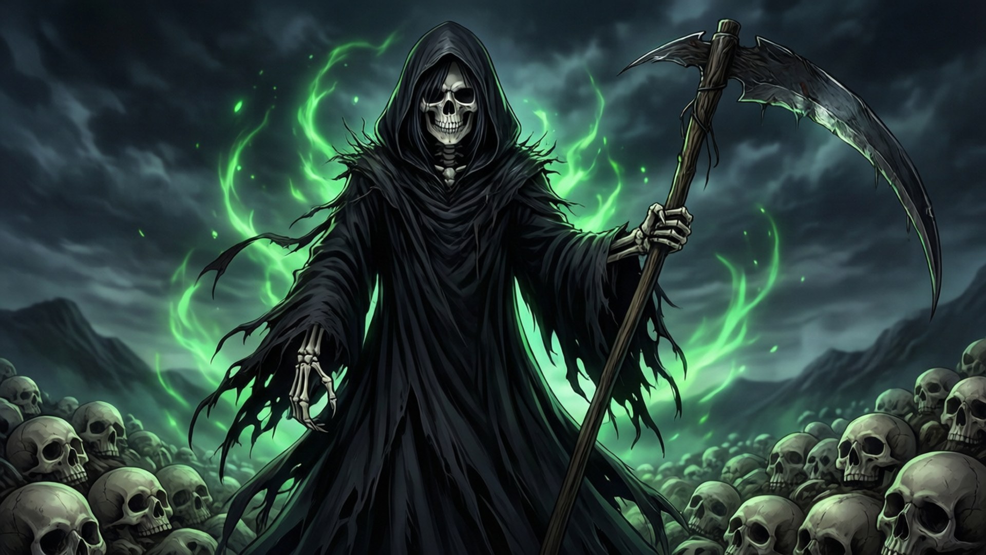 Reaper de pe Dealul Craniilor Fundal