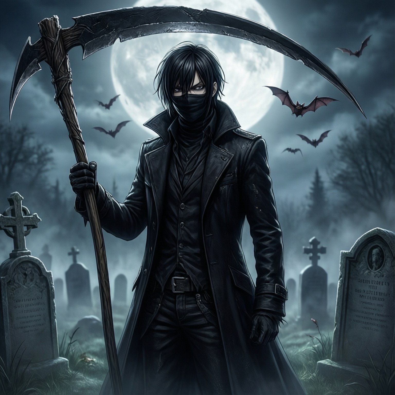 Reaper în Cimitir Fundal