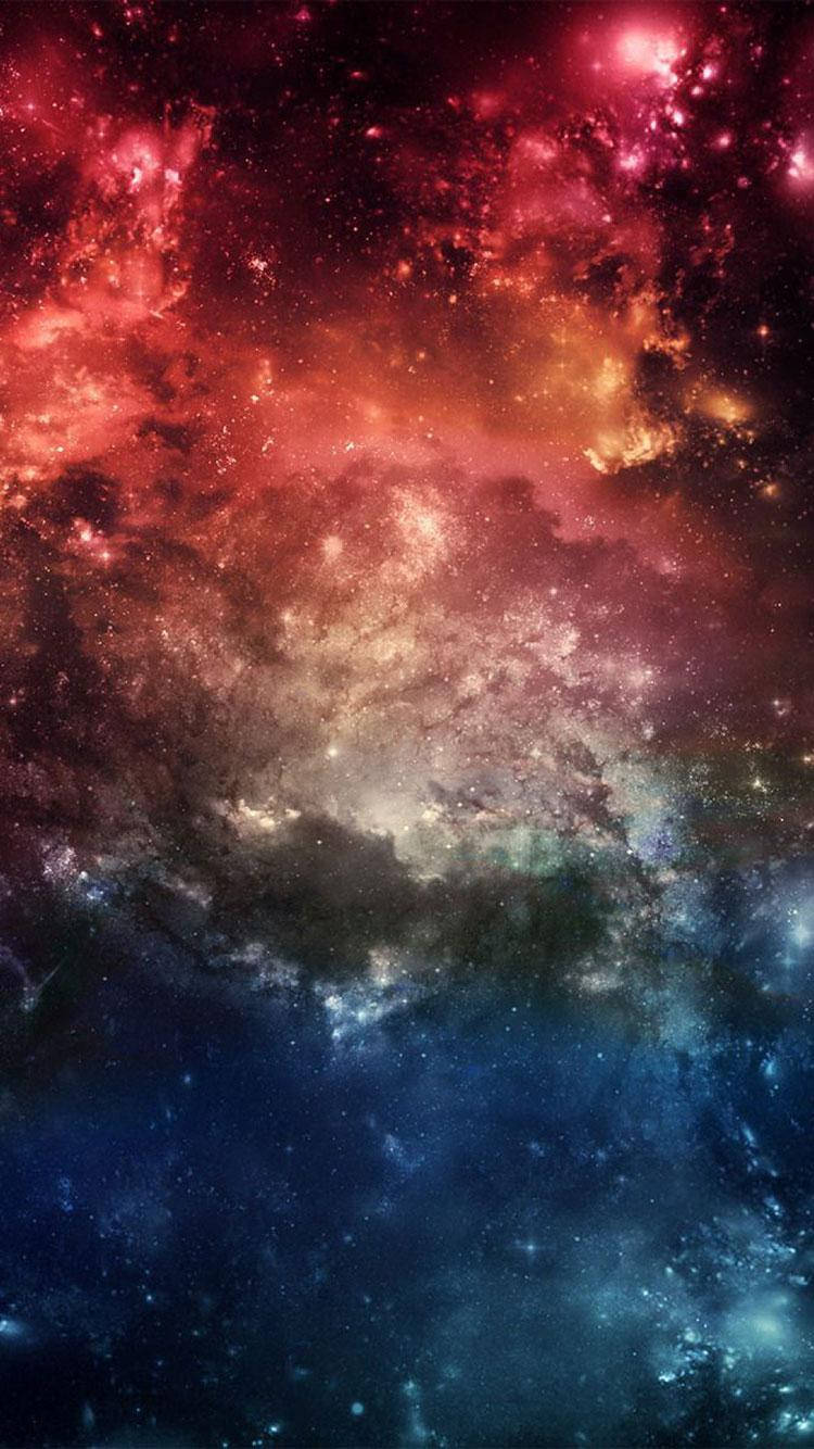 Red And Blue Galaxy iPhone SE Fundal
