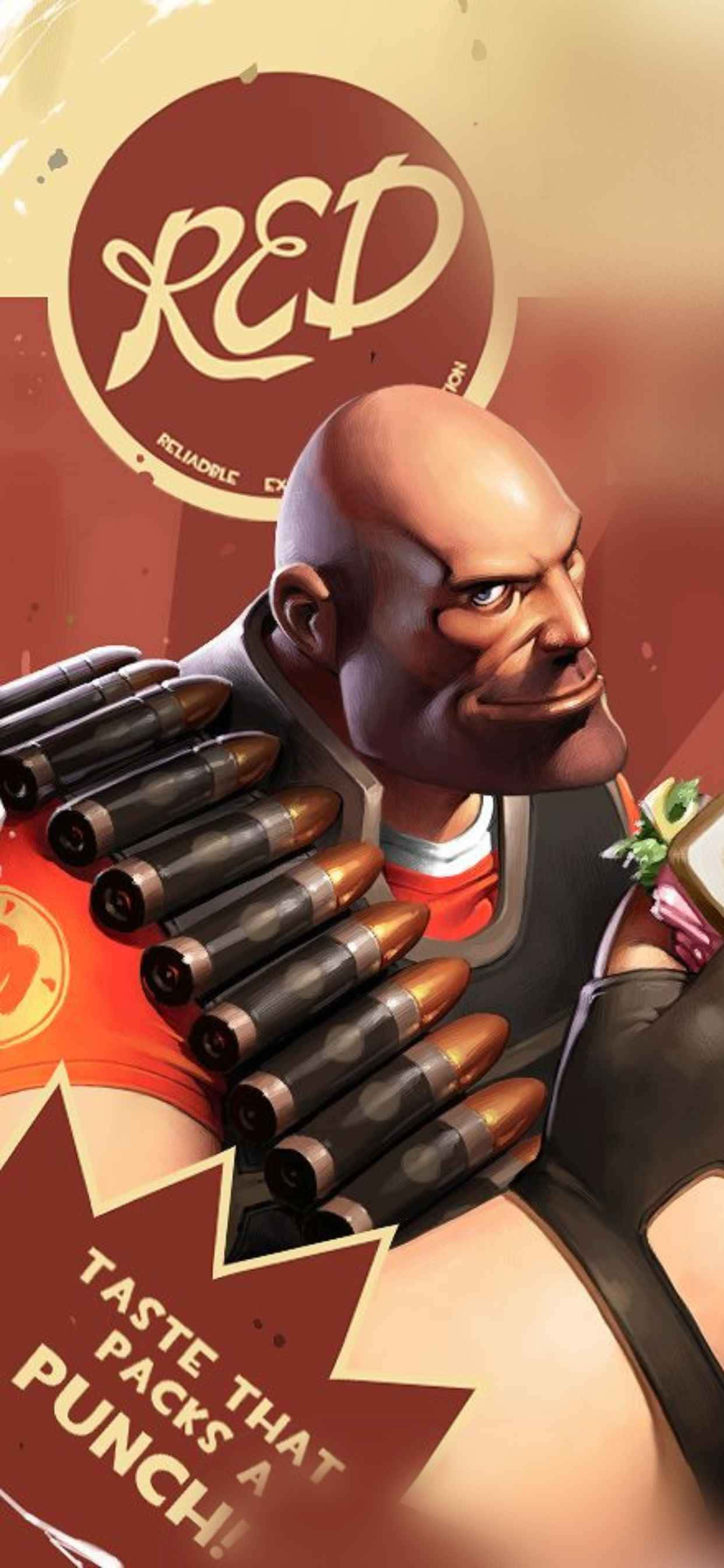 Personaj Heavy Roșu Fundal iPhone Xs Max Team Fortress 2 Fundal