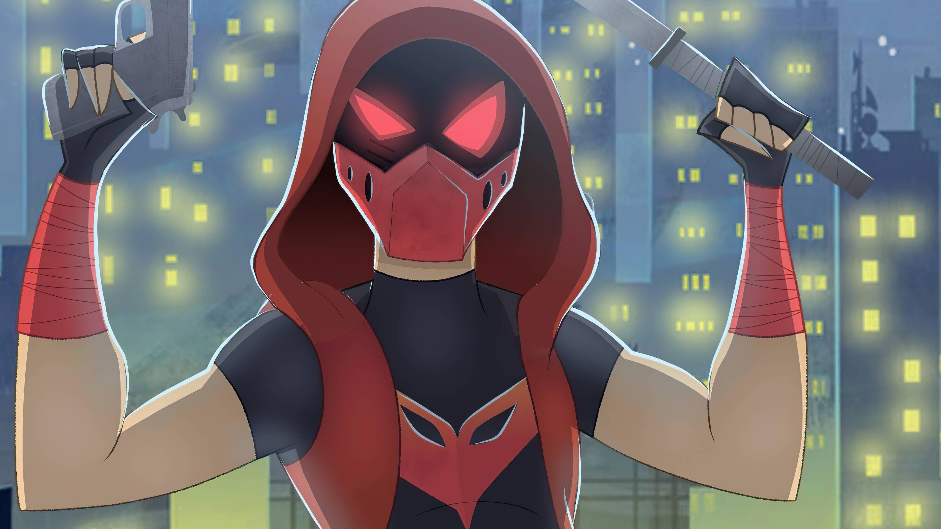 Red Hood Animated Cartoon Fundal