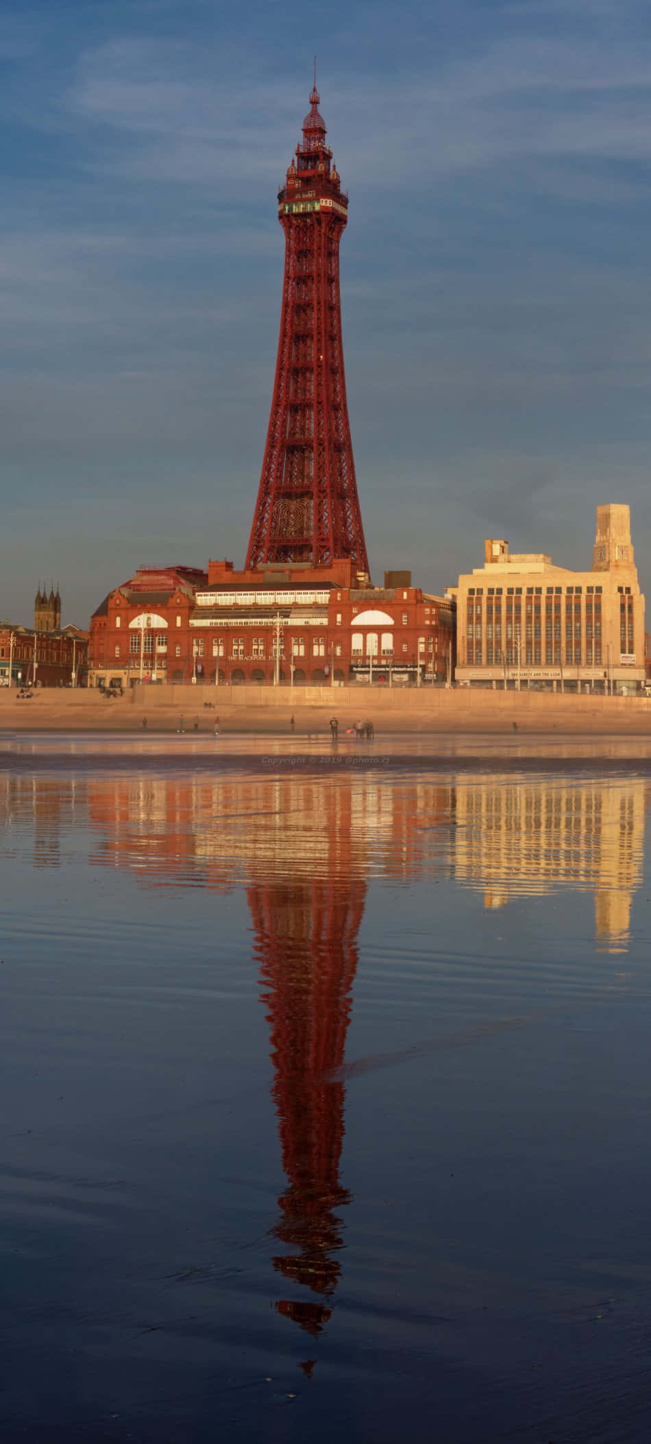 Reflecția Turnului din Blackpool Fundal
