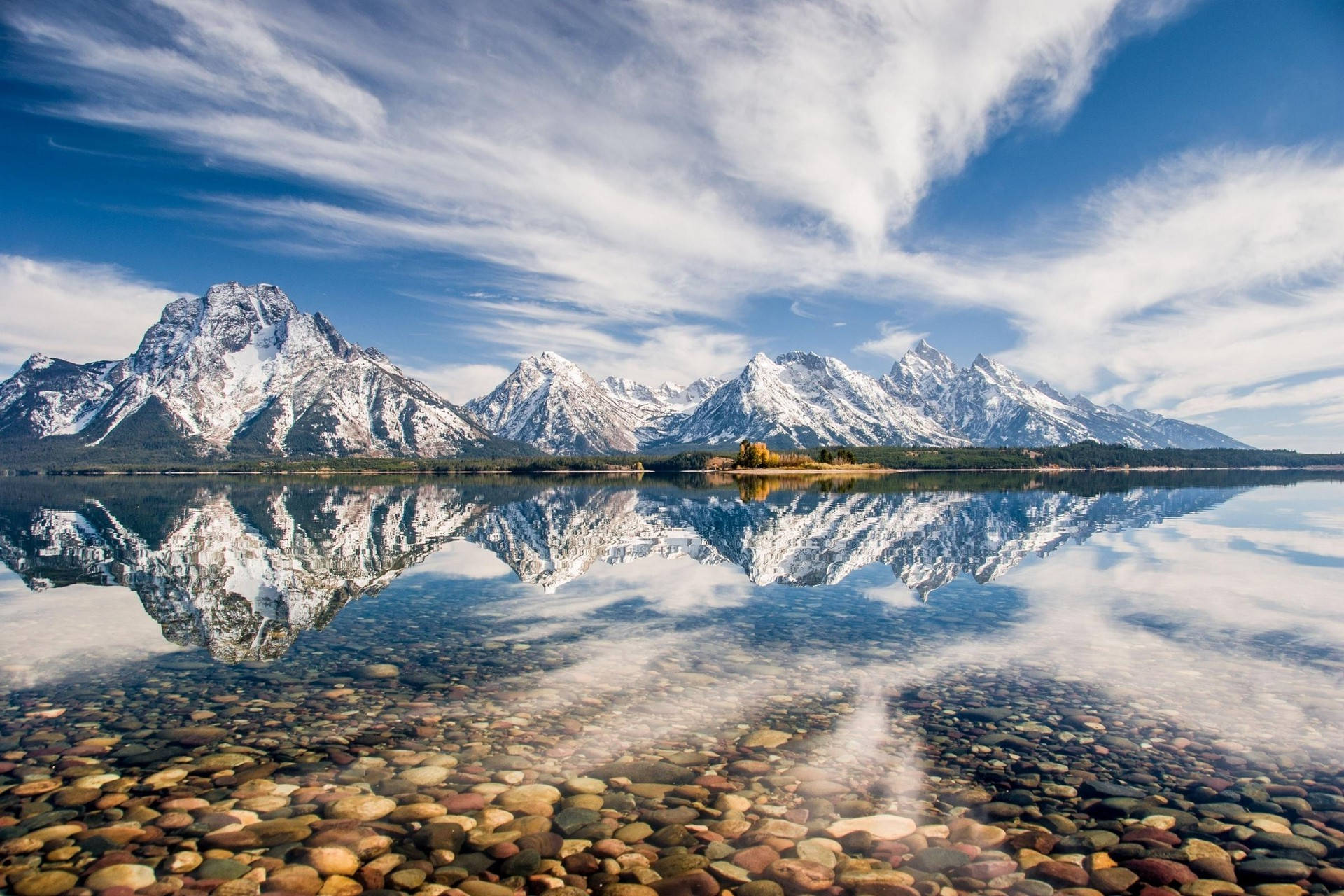 Reflexie în Parcul Național Grand Teton Fundal