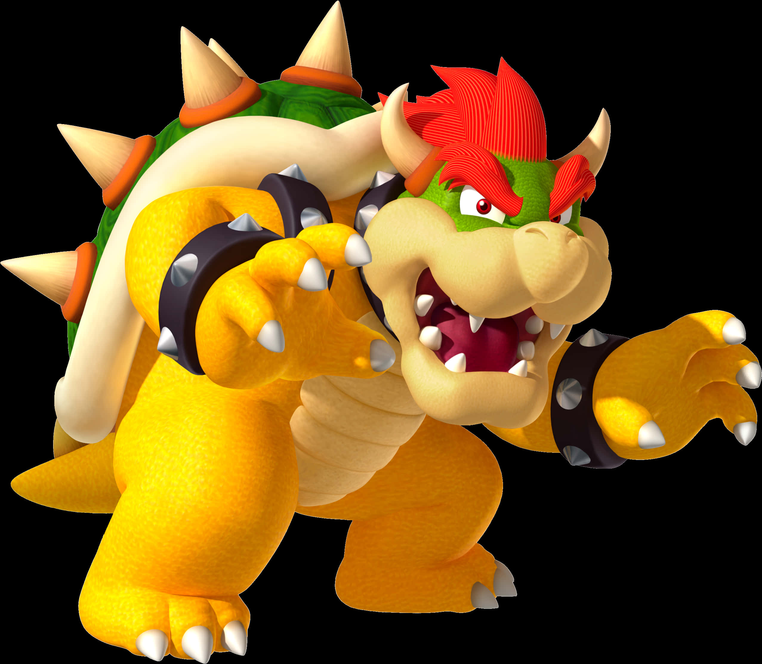 Render amenințător al personajului Bowser Fundal
