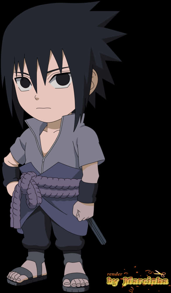 Render tânăr cu Sasuke Uchiha Fundal