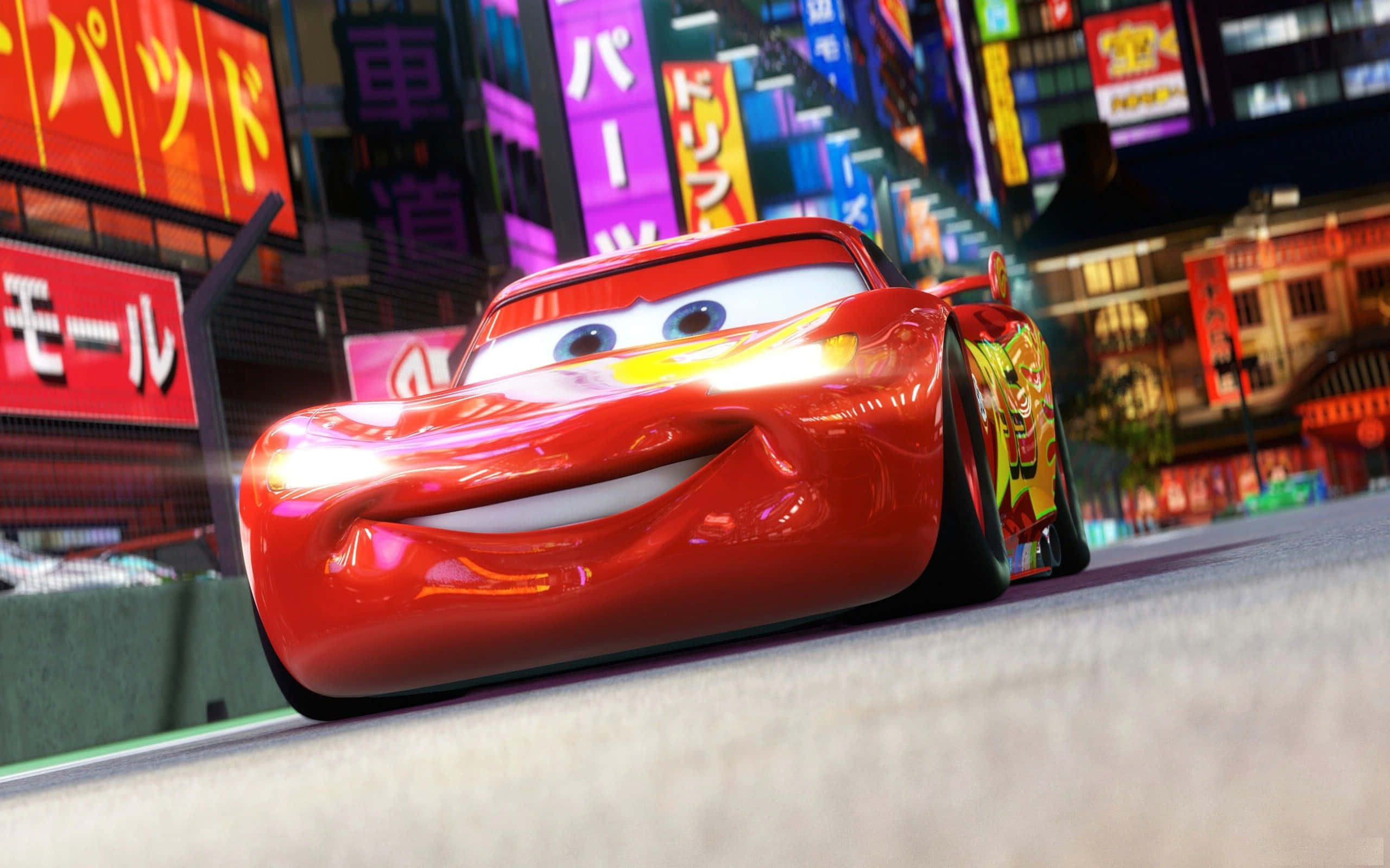 Retrăiește aventura palpitantă a filmului Cars 2 Fundal
