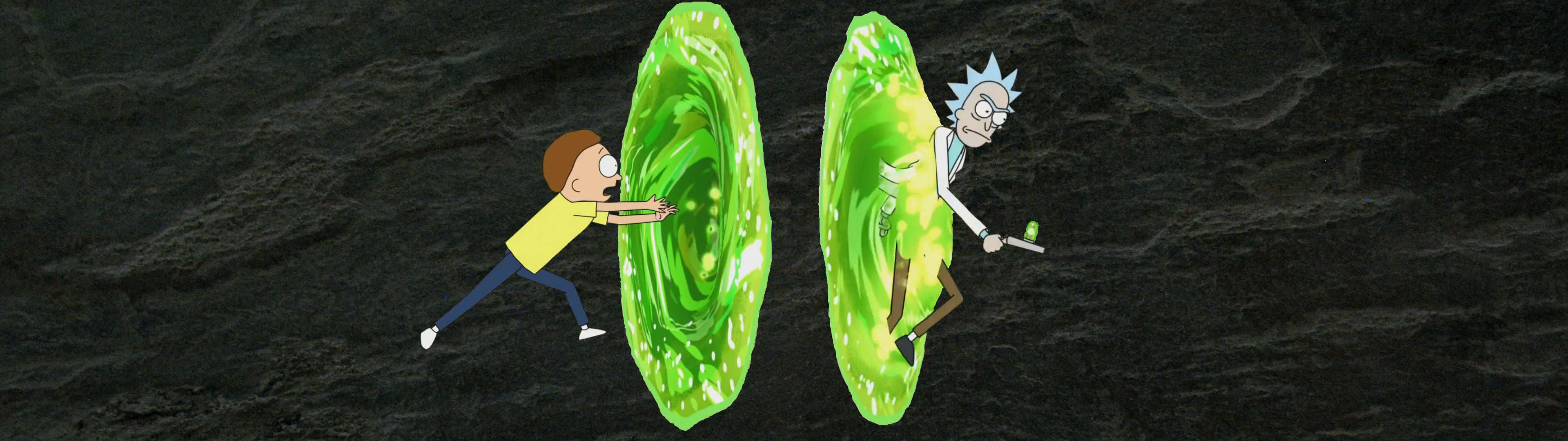 Rick și Morty Cool Dual Monitor Fundal