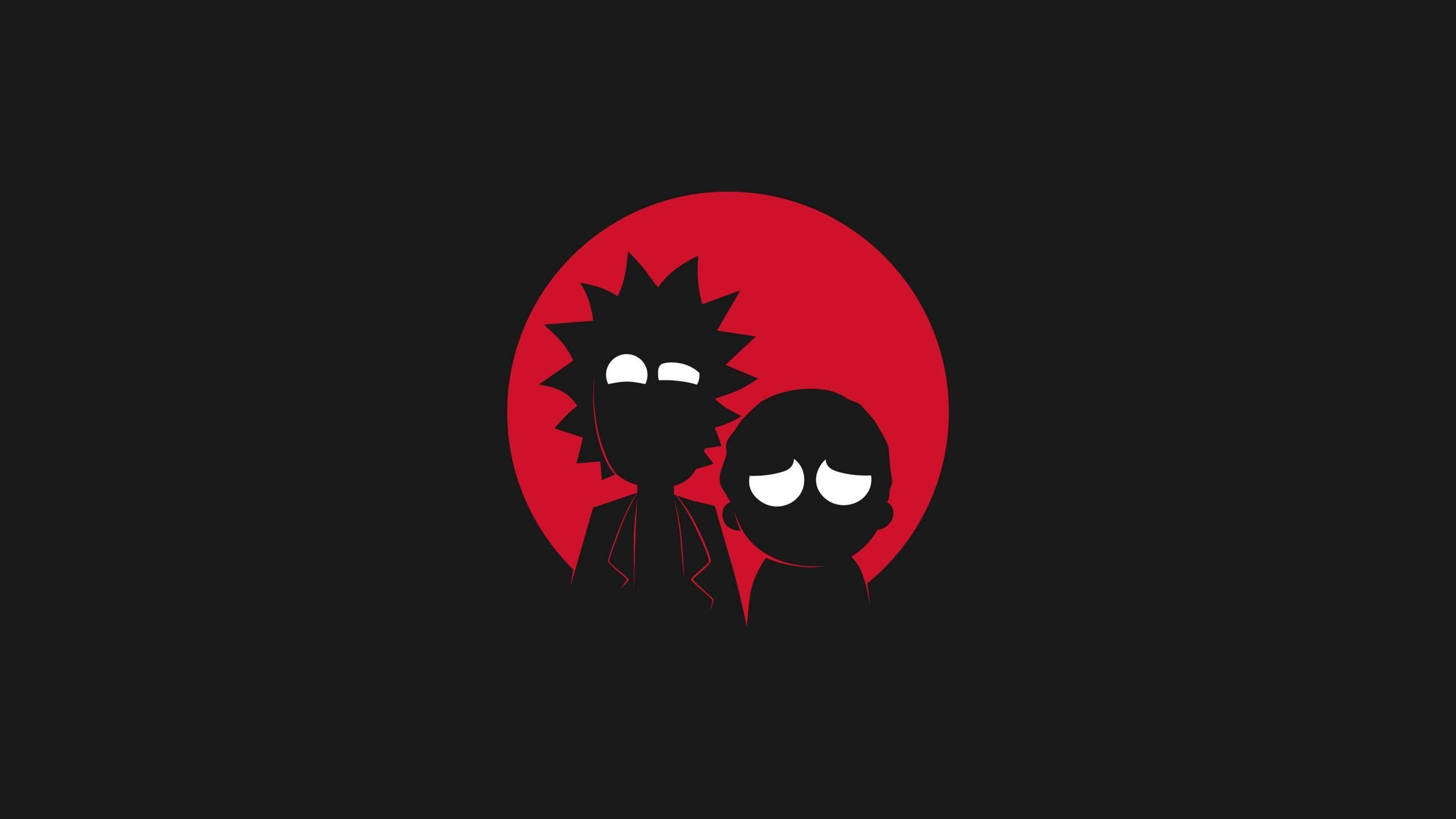 Rick și Morty roșu și tare Fundal