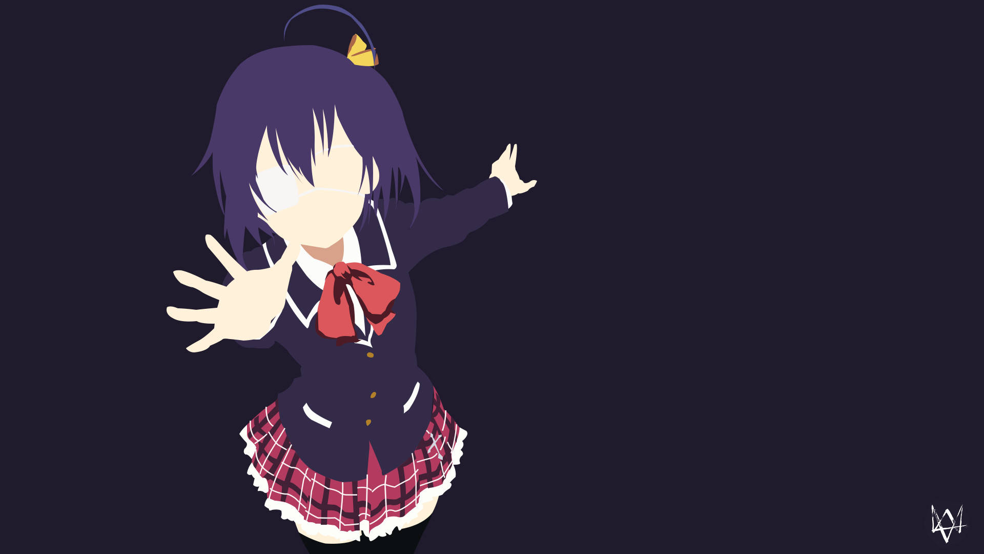 Rikka Chunibyo Anime Minimalist Fundal