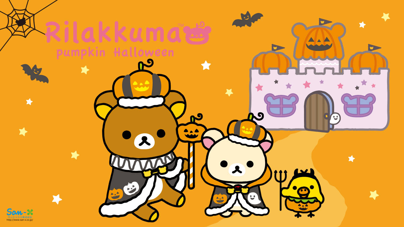 Rilakkuma Kawaii de Halloween Fundal