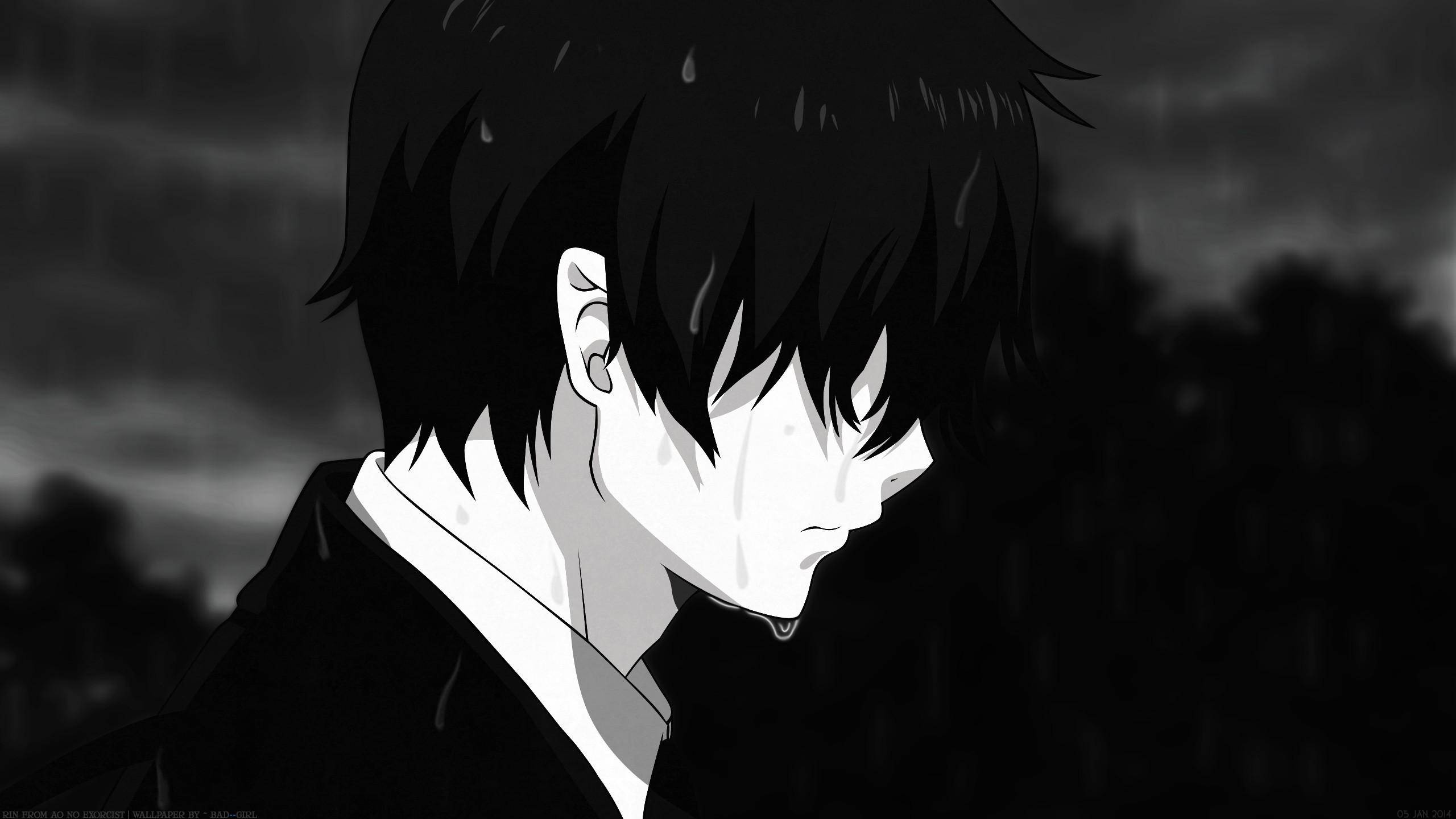 Rin Okumura Anime Negru Fundal