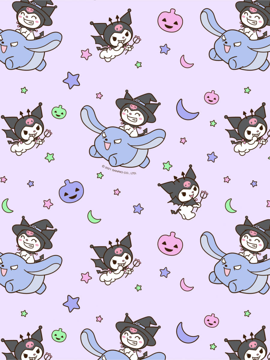 Rivala lui My Melody, Kuromi, cu Baku Fundal