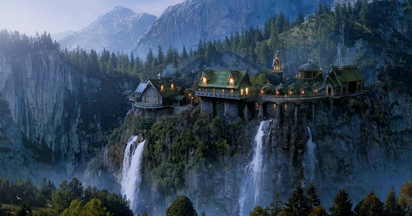 Rivendell 4K Stăpânul Inelelor Fundal