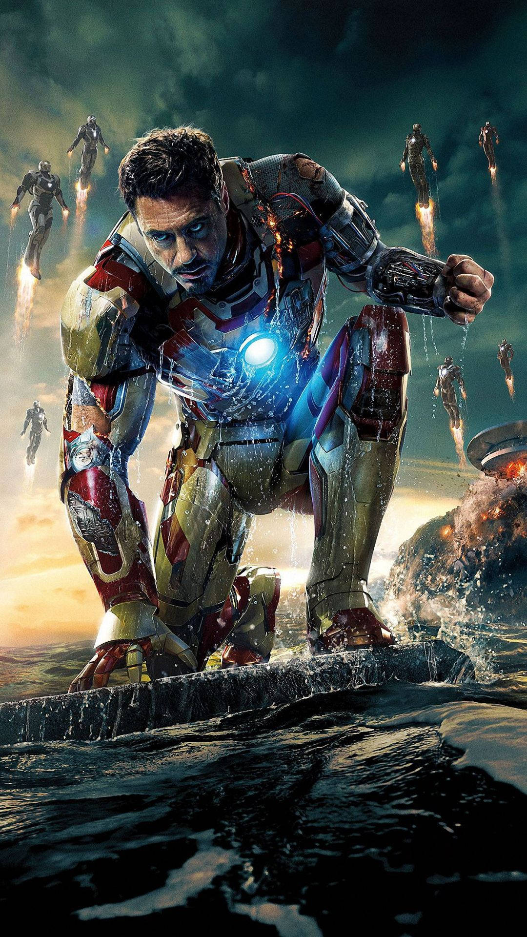 Robert Downey Jr Costum Prototip Iron Man Telefon Fundal