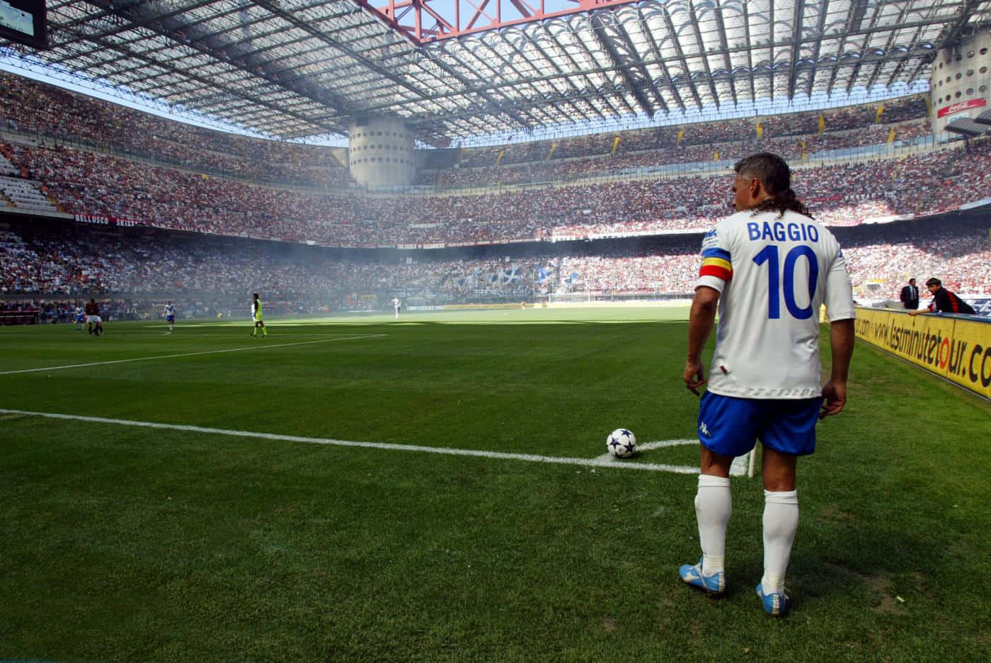 Roberto Baggio Stadionul San Siro Fotbal Fundal