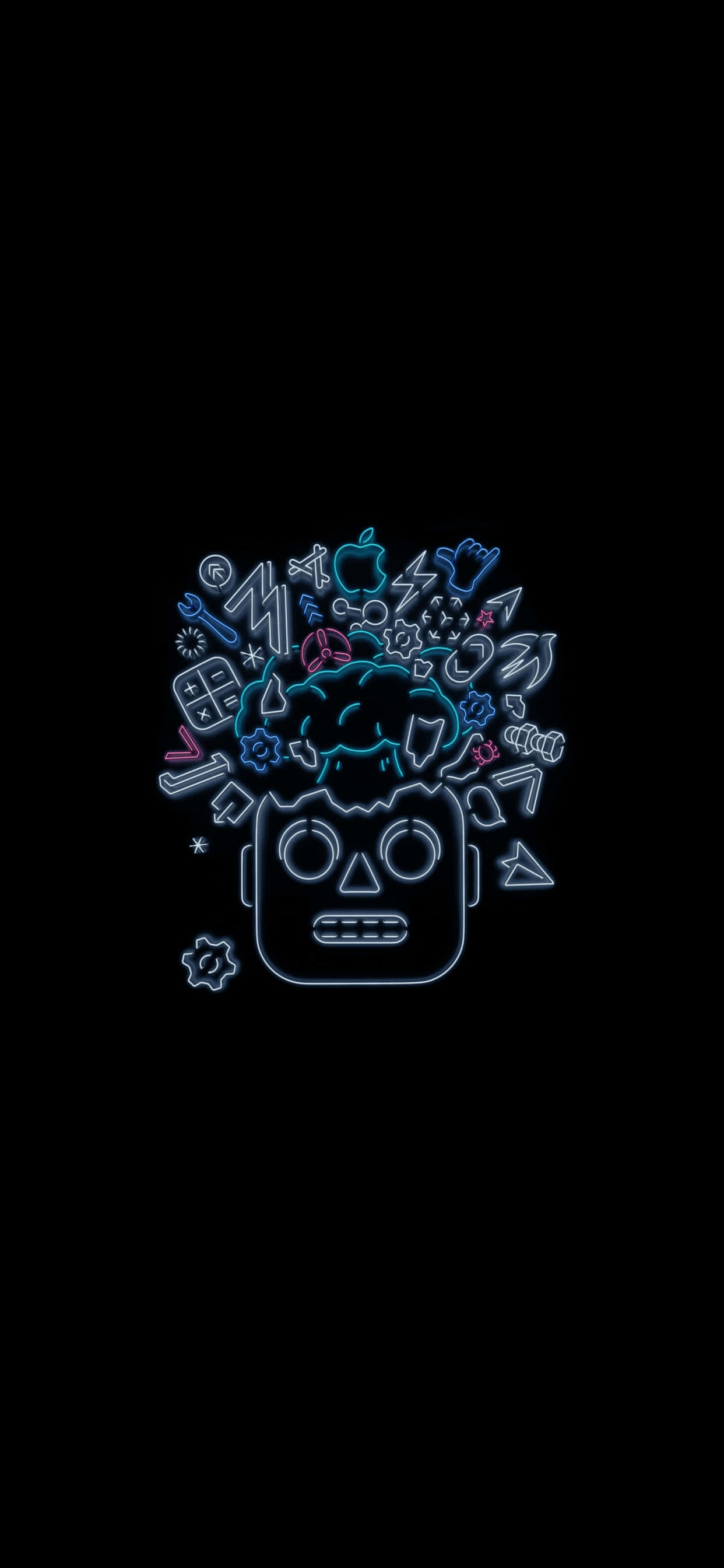 Robot Explodat Mental Fundal OLED Pixel 3 Fundal