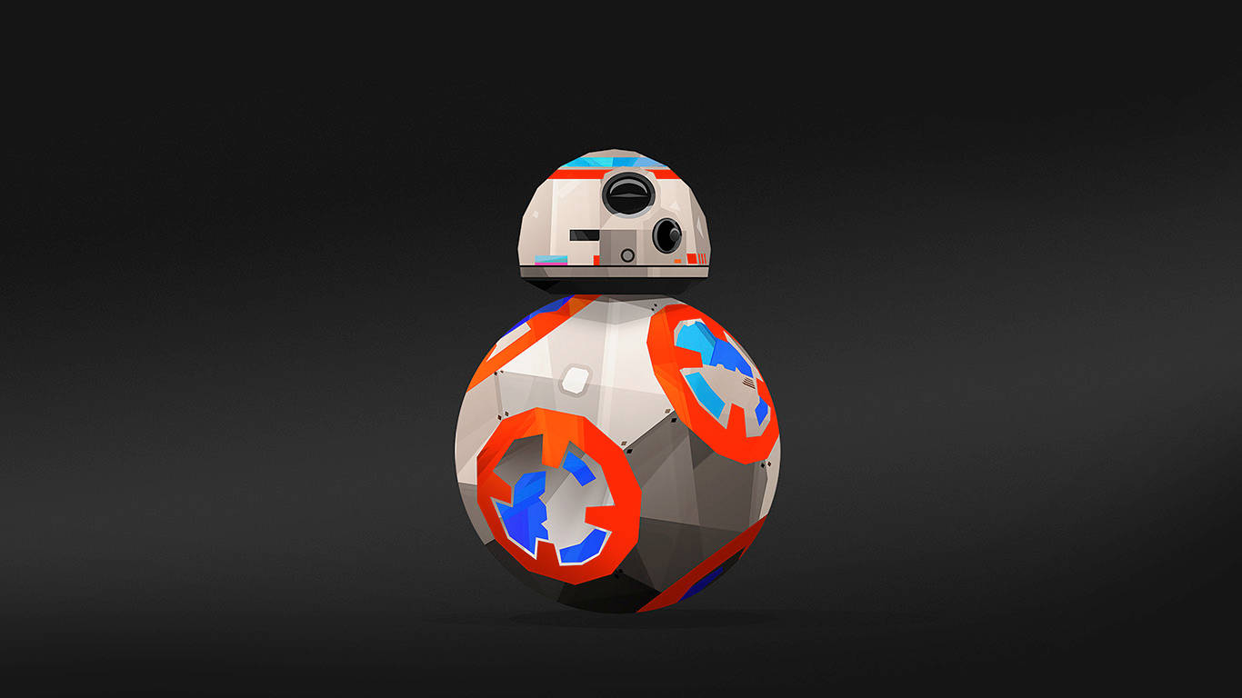 Robotul BB-8 cu cercuri roșii Fundal