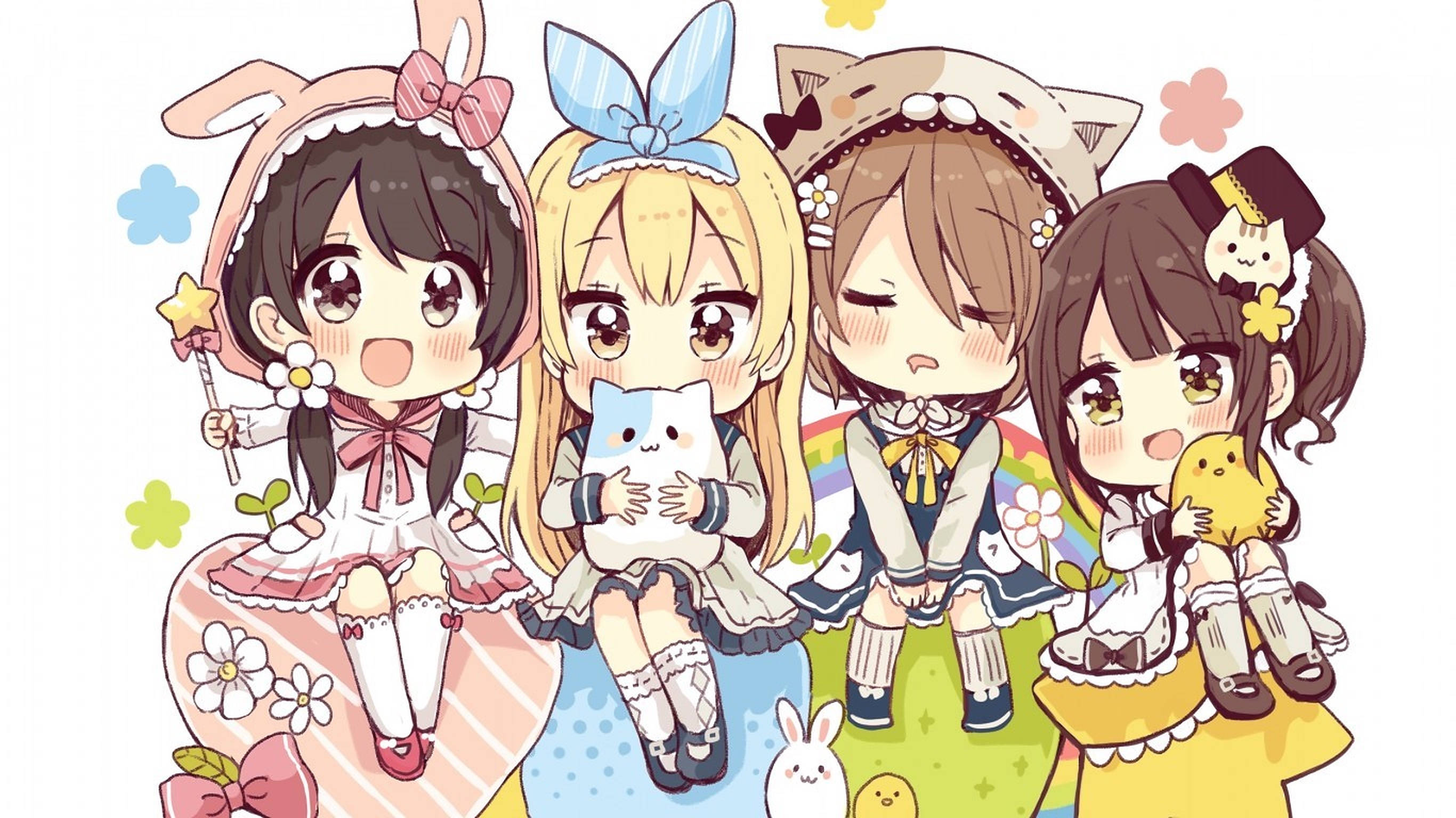 Rochii Colorate pentru Copii Anime Fundal