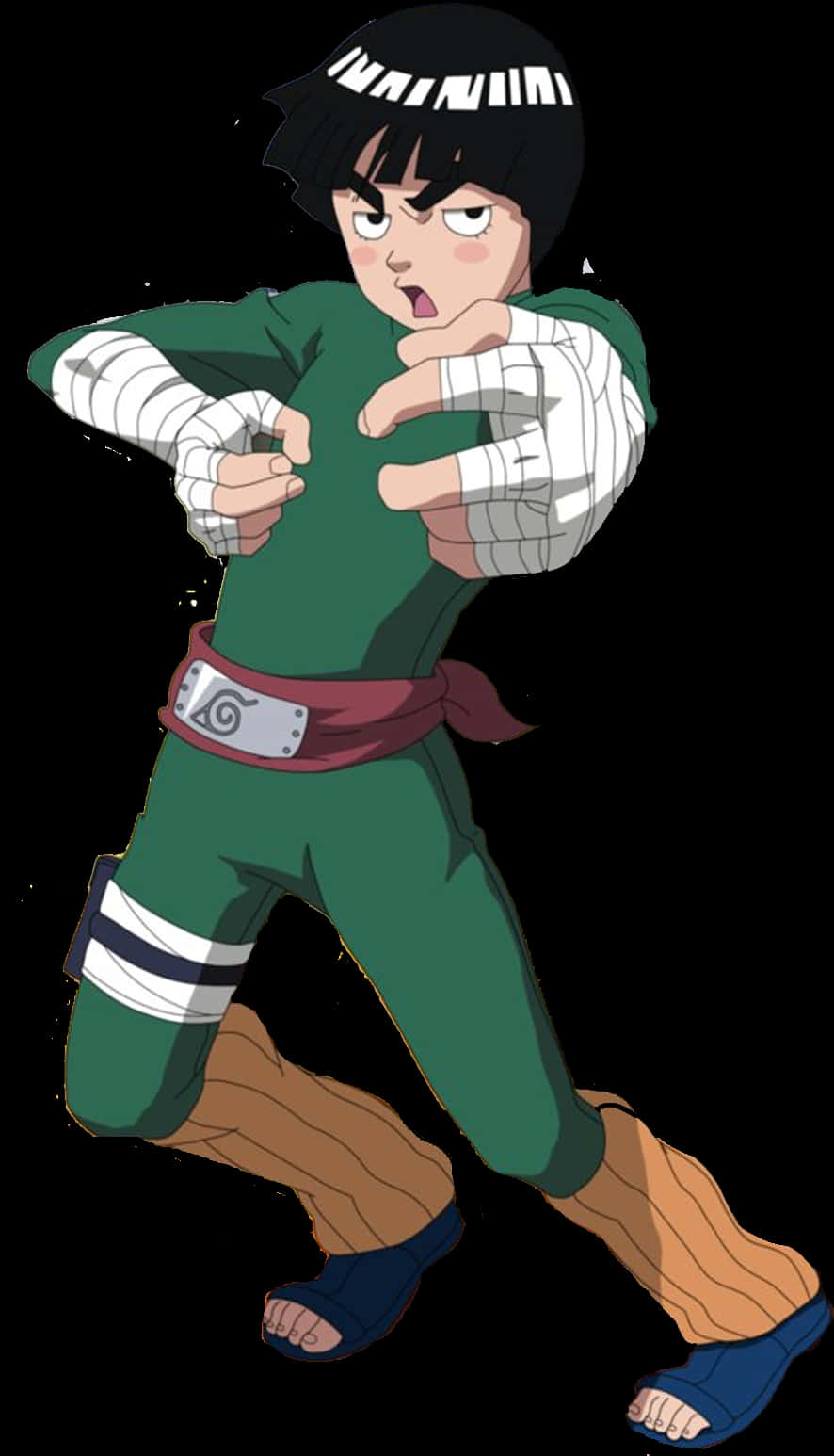 Rock Lee Gata de Luptă Fundal