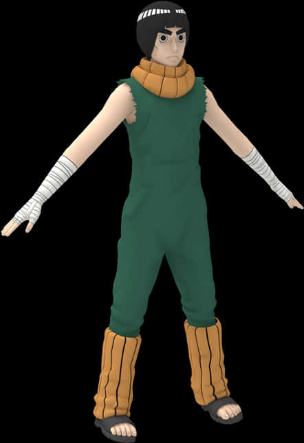 Rock Lee Personaj Anime în Pozozi Fundal