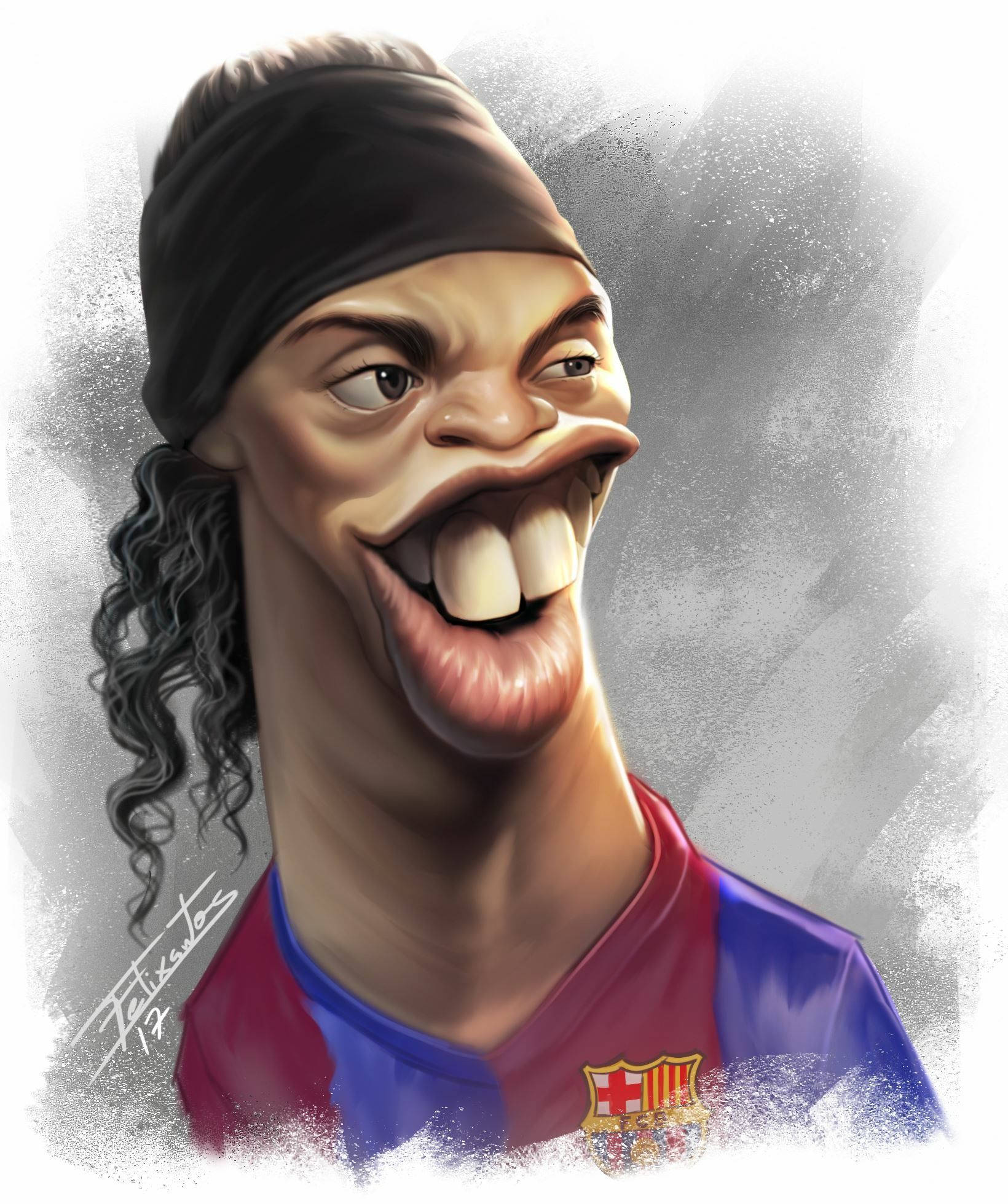 Ronaldinho Artă Distorsionată Fundal