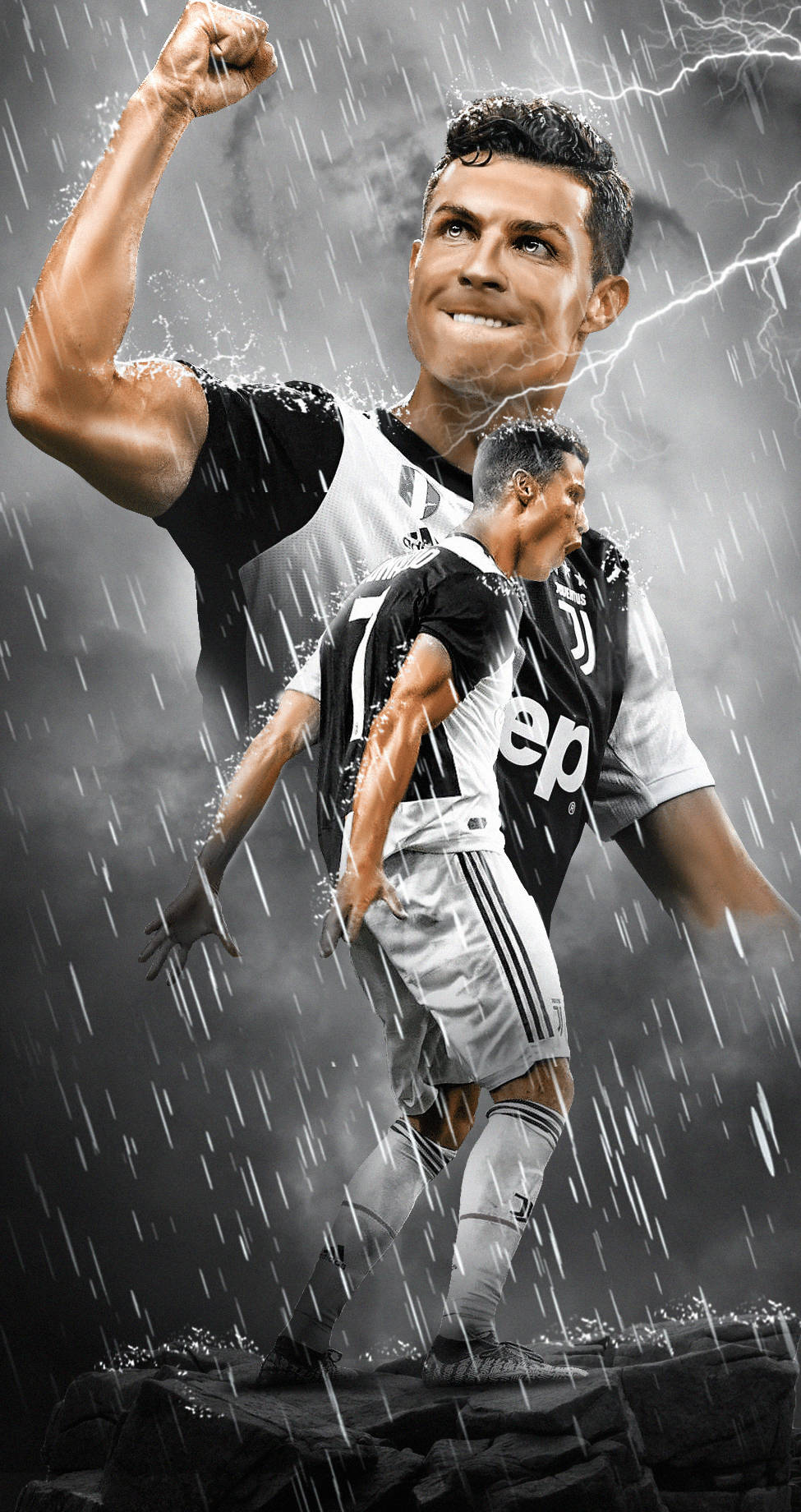 Ronaldo, membru uimitor al echipei Juventus, pentru iPhone Fundal