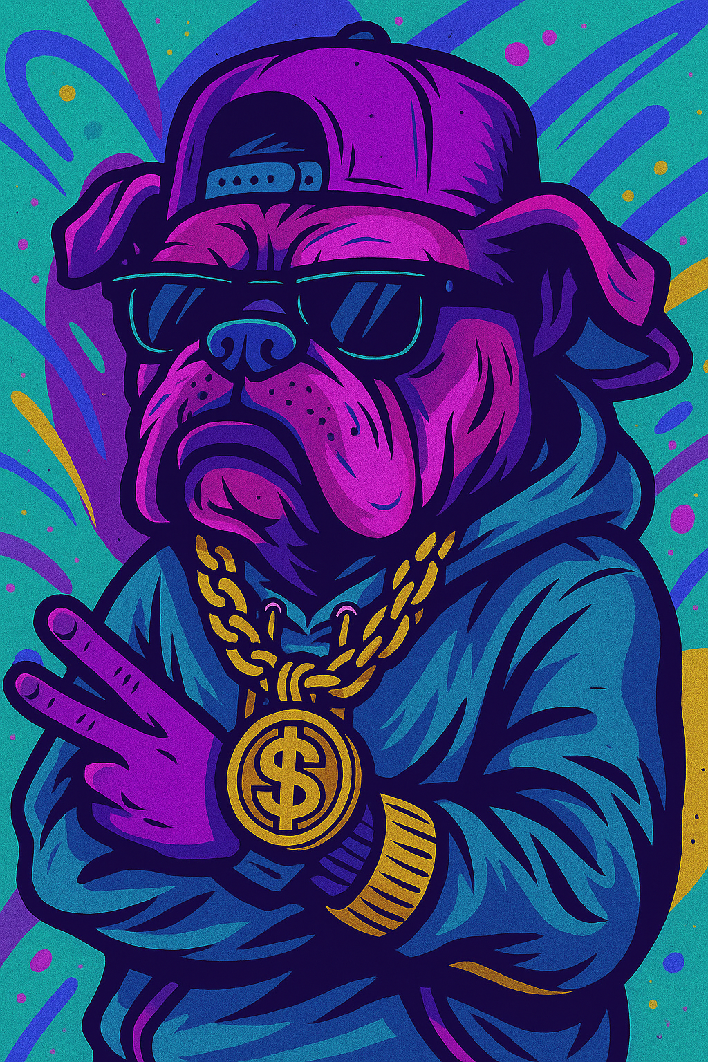 Roz hip-hop Fundal