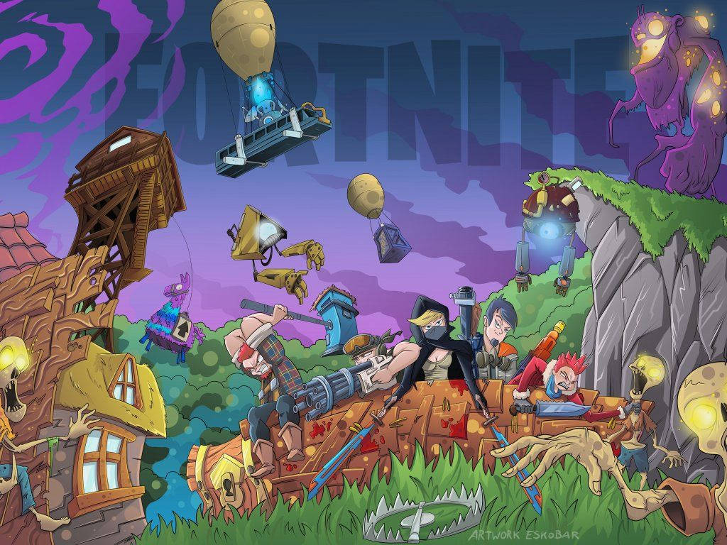 Să joci Fortnite nu a fost niciodată mai distractiv! Fundal