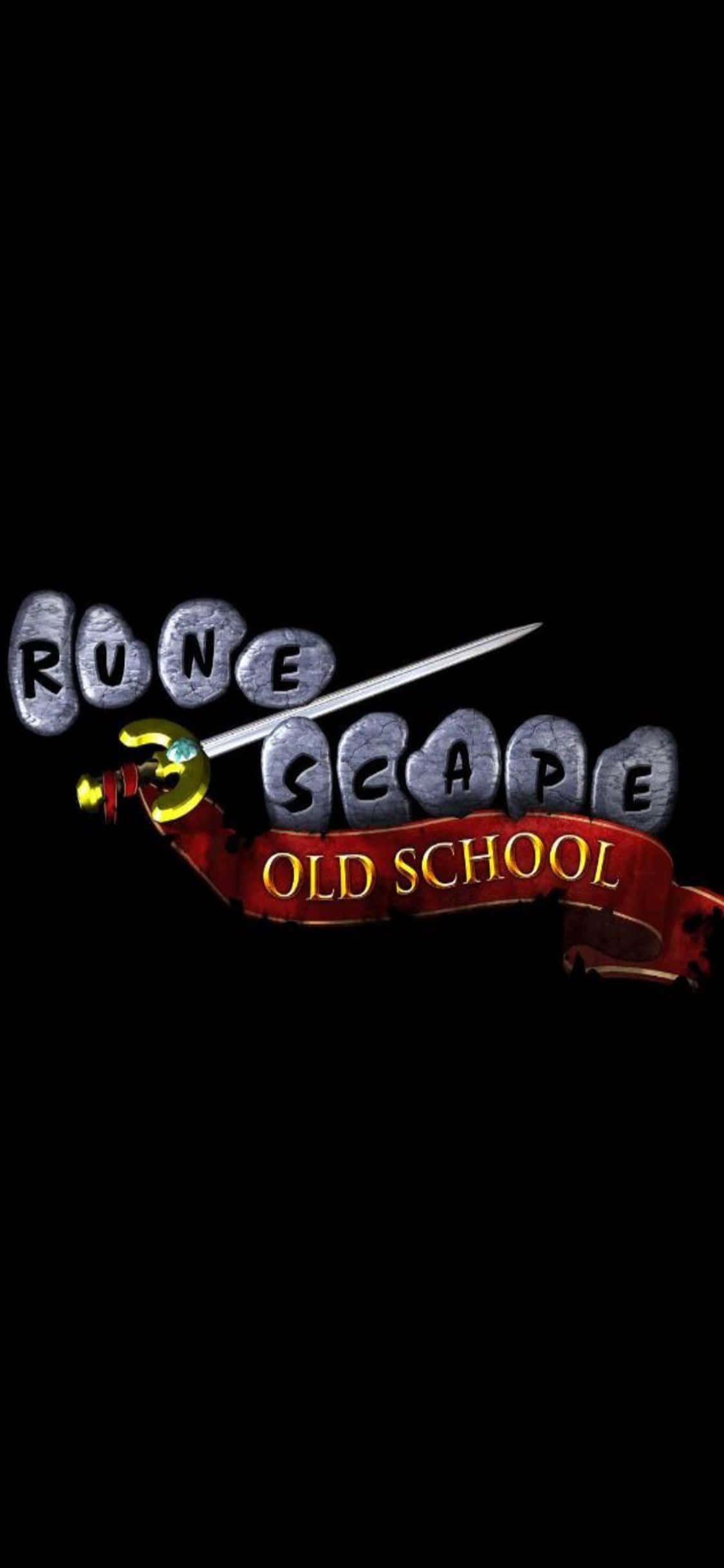 Sabie în iPhone X Runescape Oldschool Fundal