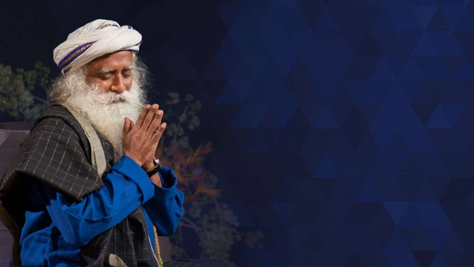 Sadhguru meditând antet Fundal