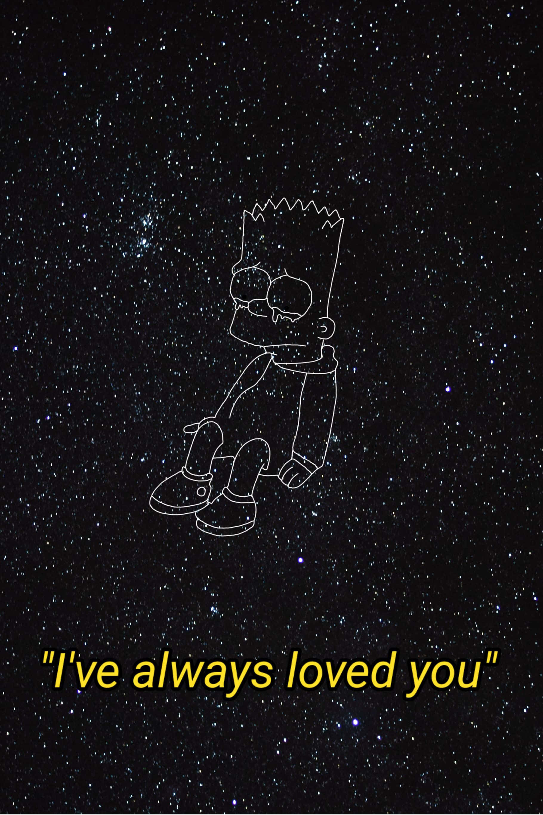 Sadness Bart Simpson Constellation Picture Fundal