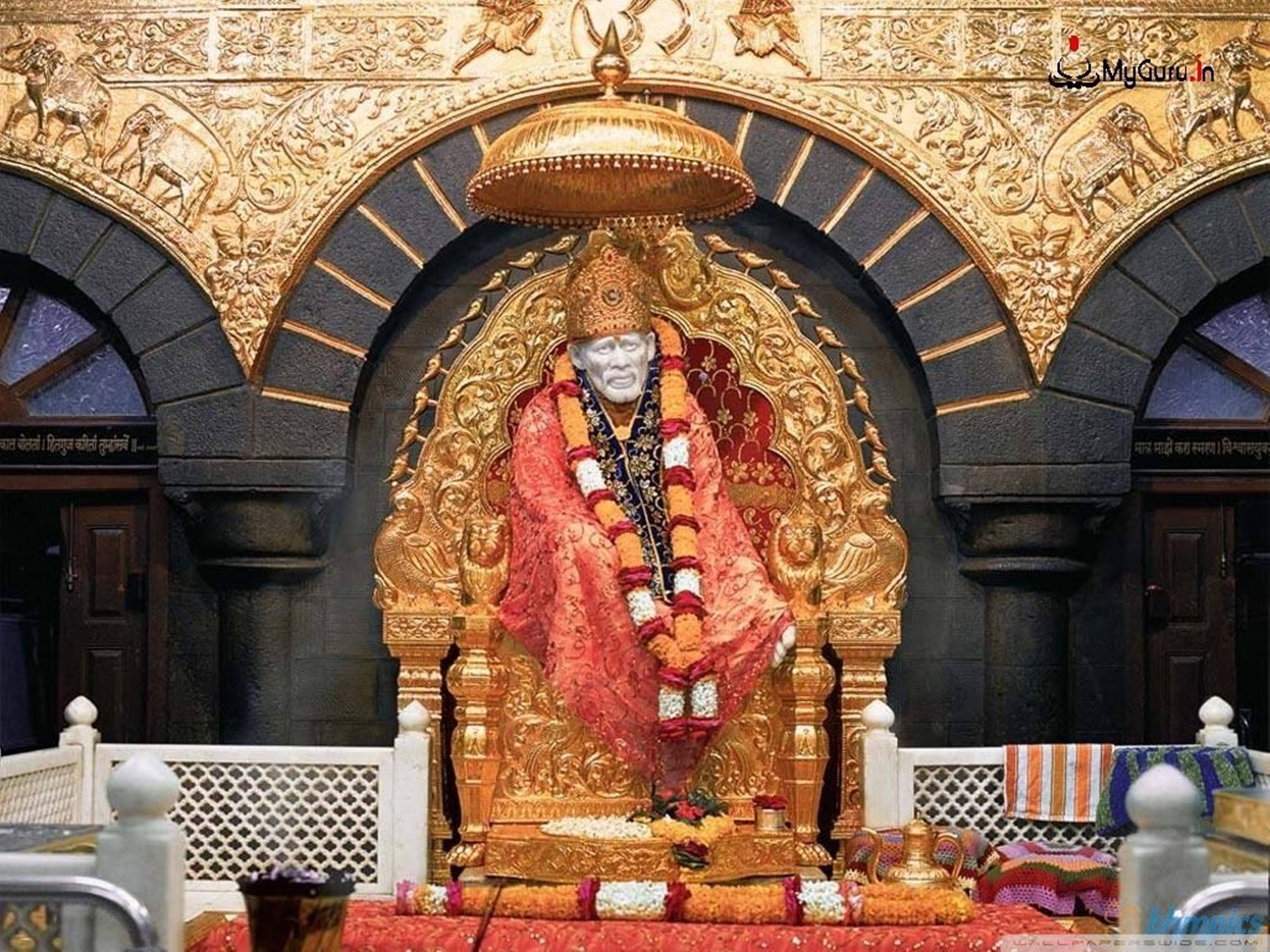 Sai Baba pe Moscheea din Shirdi 4K Fundal