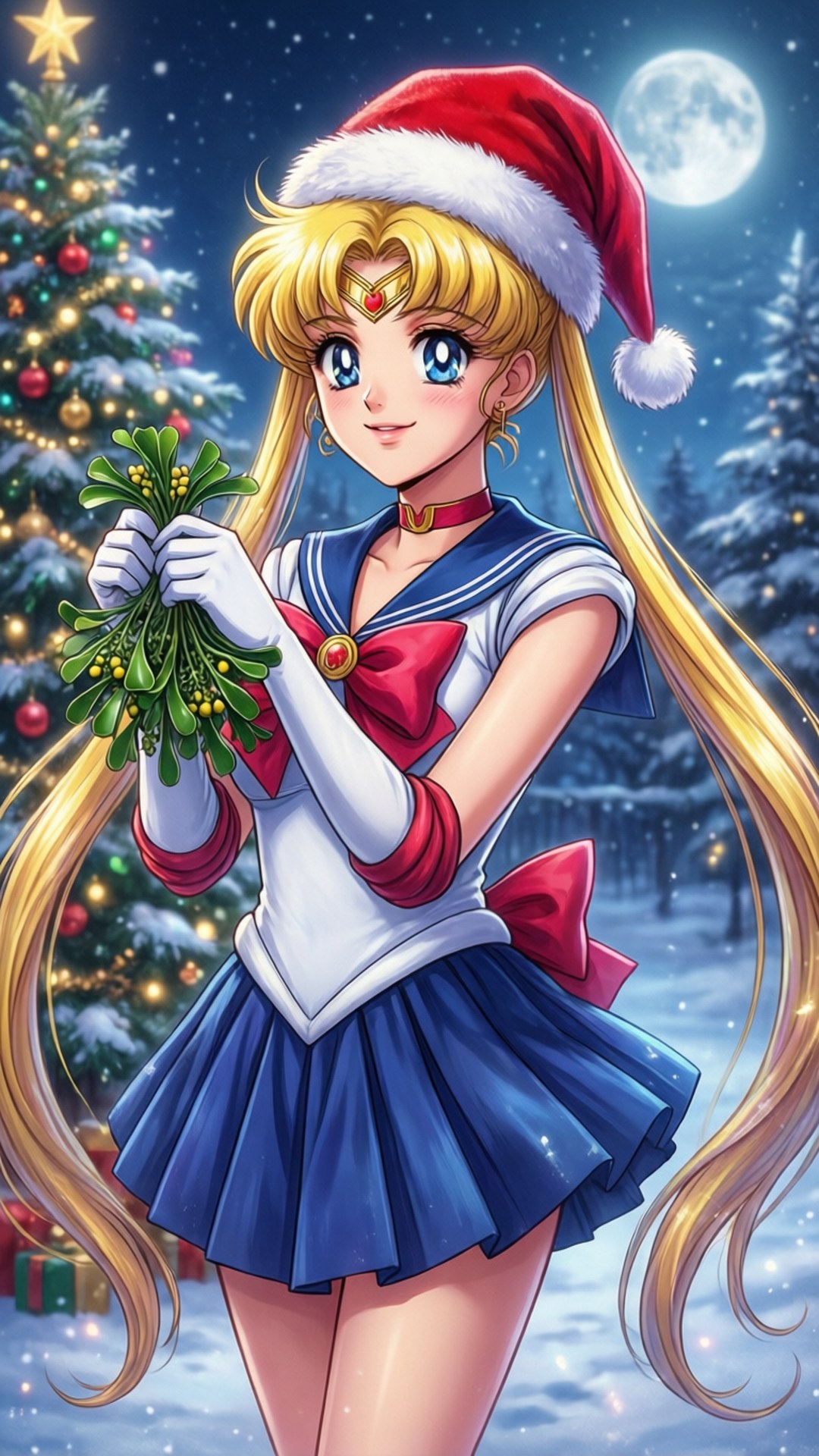 Sailor Moon de Crăciun Fundal