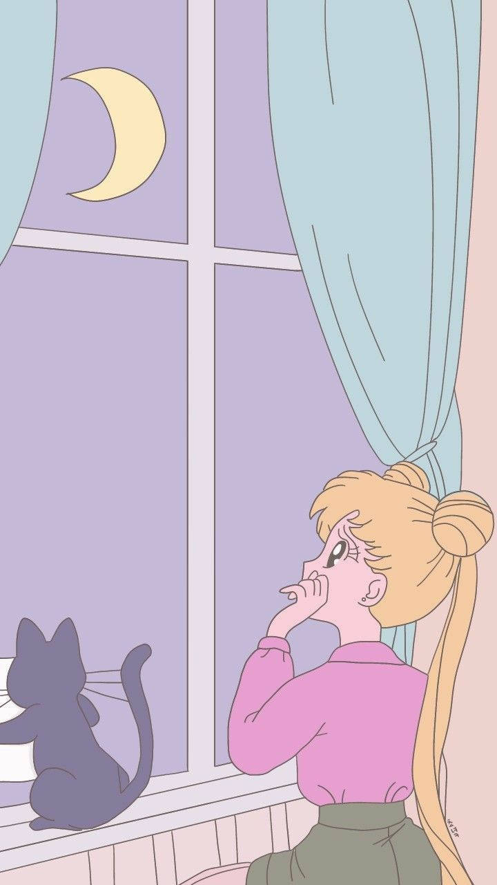 Sailor Moon Estetică Soft Fundal